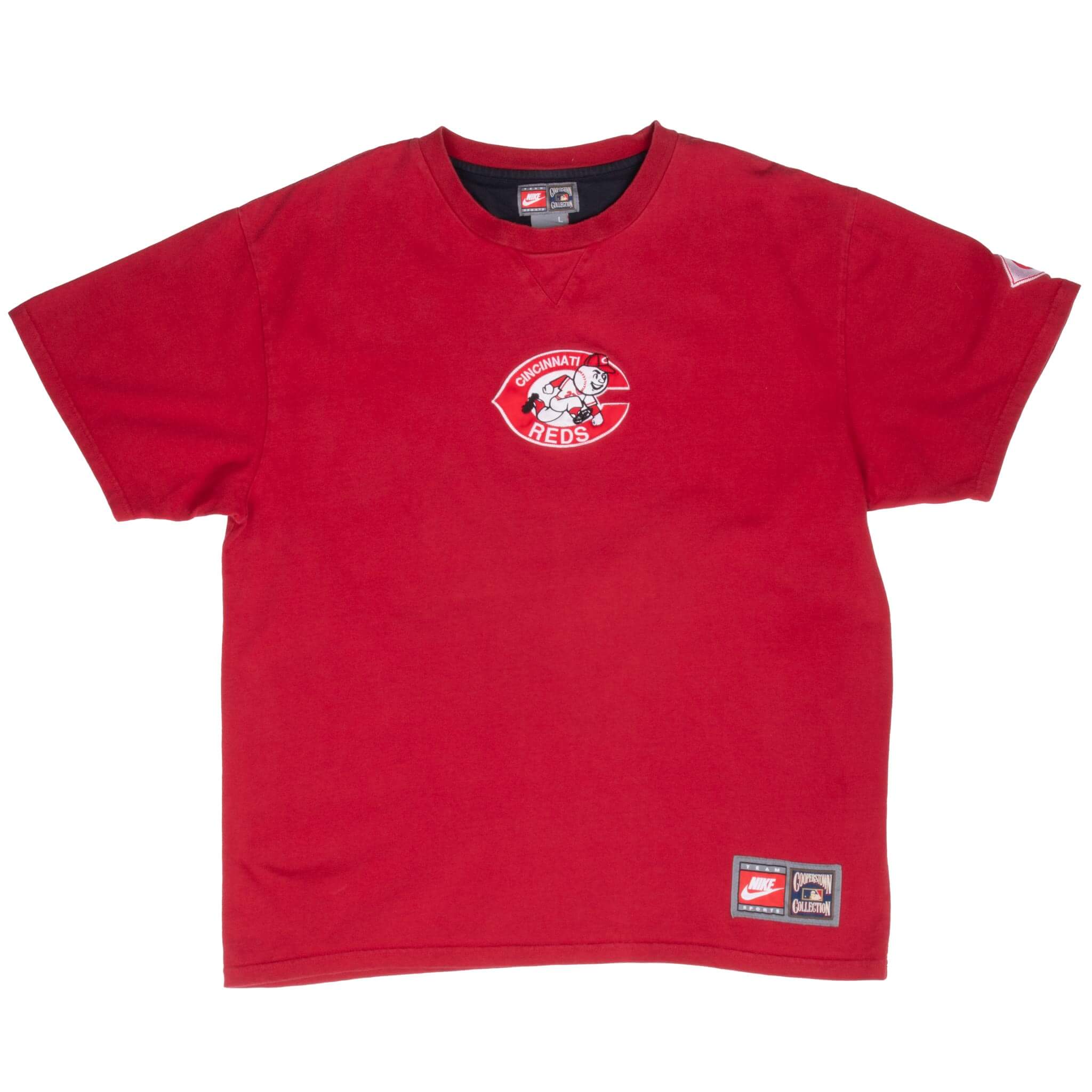 Vintage Nike Mlb Cincinnati Reds Copperstown Collection Tee Shirt 2000S Size Large