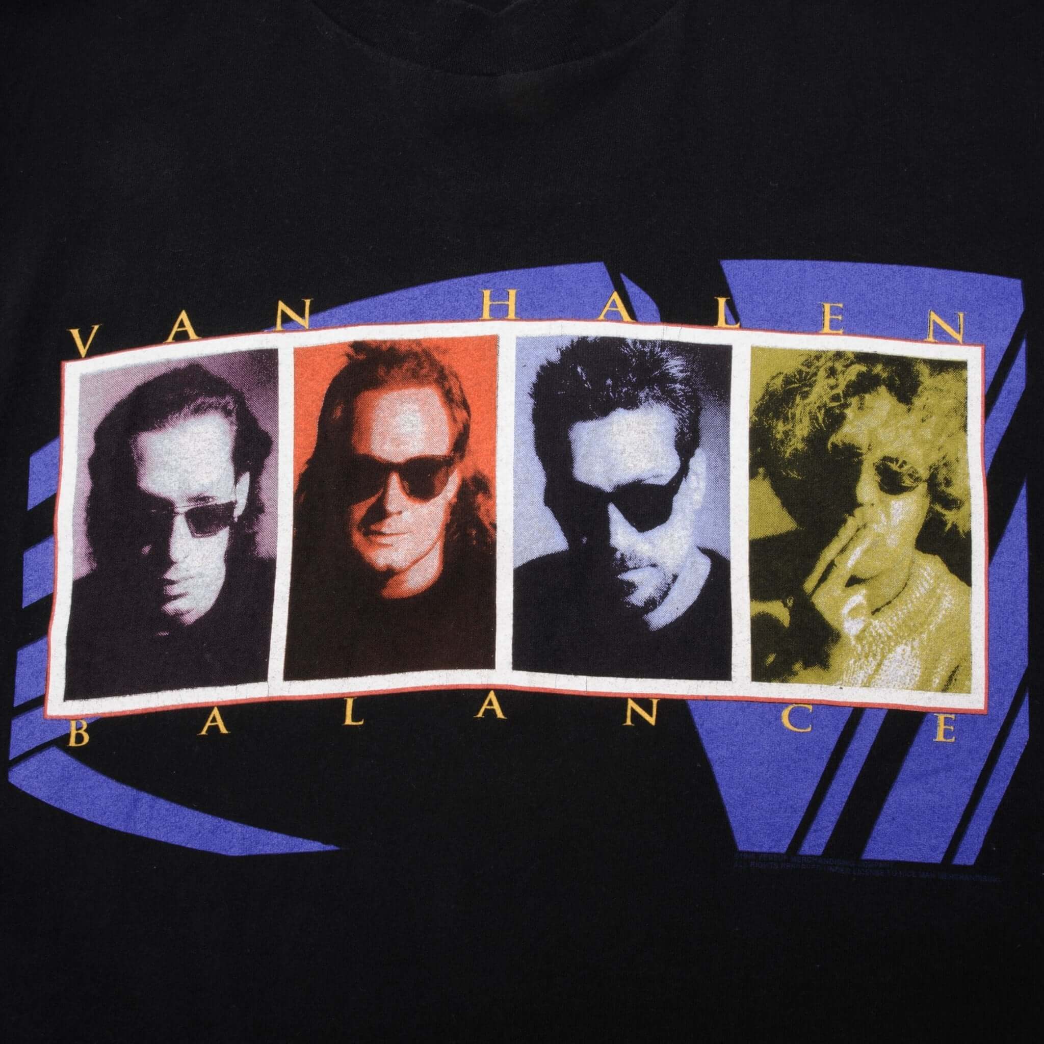 Vintage Van Halen Balance Tour 1995 1996 Fruit Of The Loom Tee Shirt Size Large Made In USA