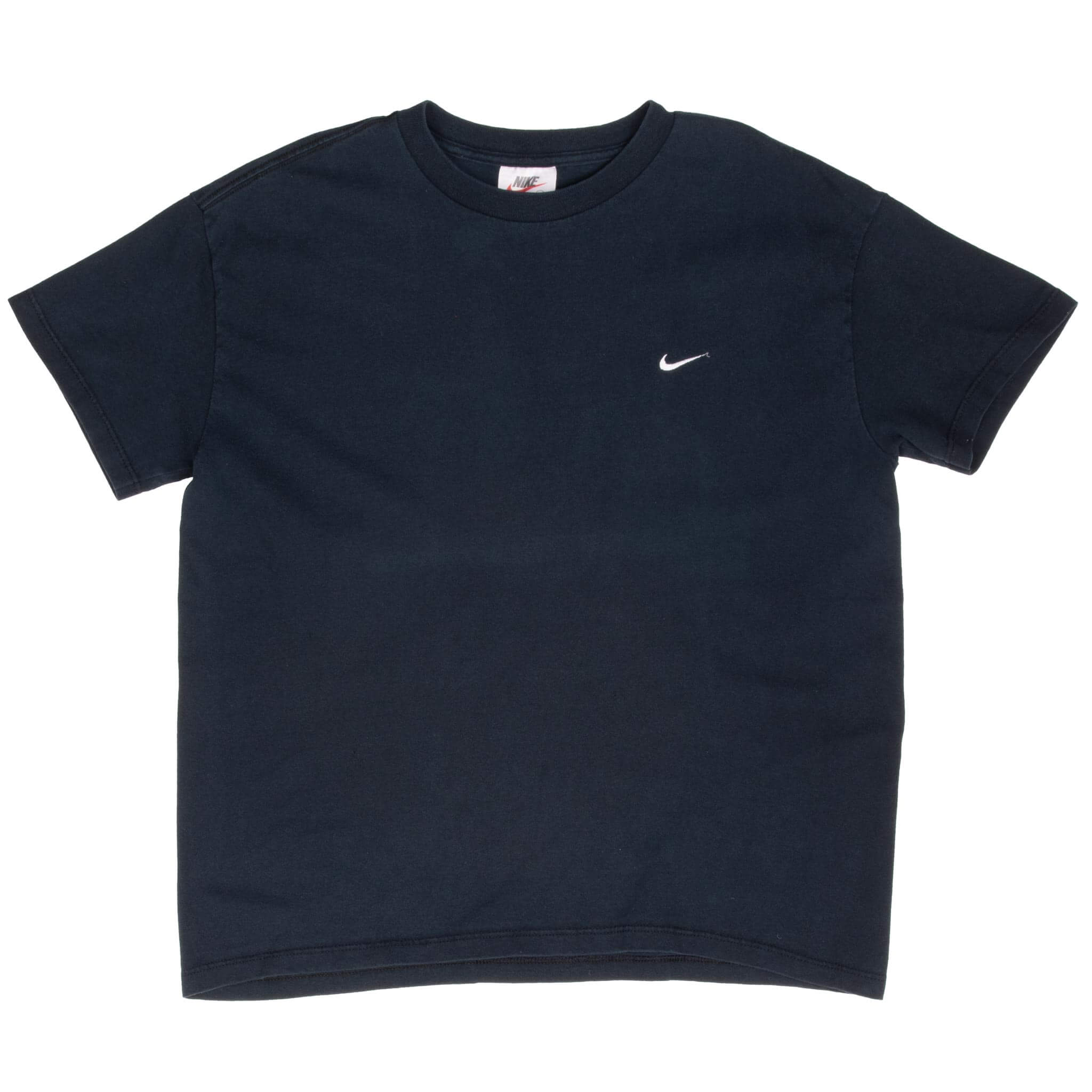 Vintage Nike Black Classic Swoosh Tee Shirt 1990S Size Large Made In Usa