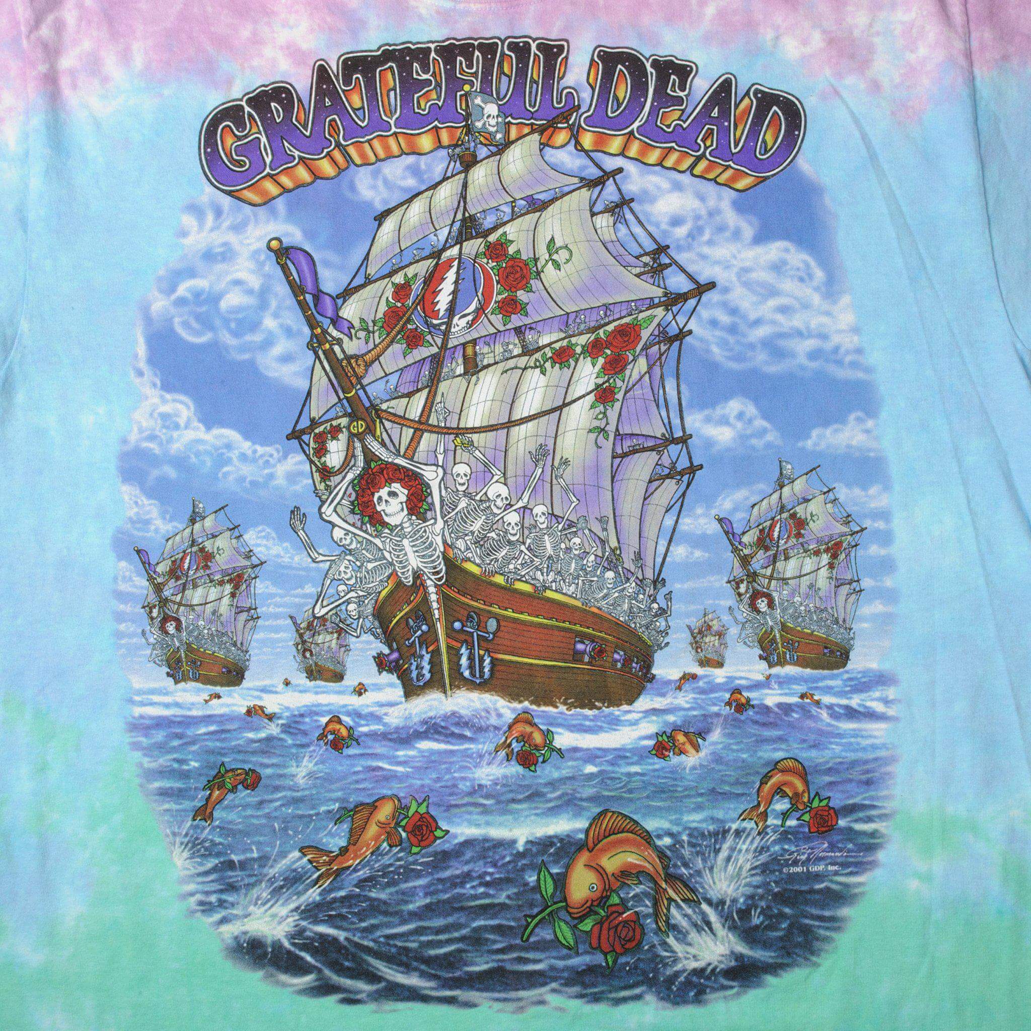 VINTAGE TIE-DYE GRATEFUL DEAD TEE SHIRT 2001 SIZE XL
