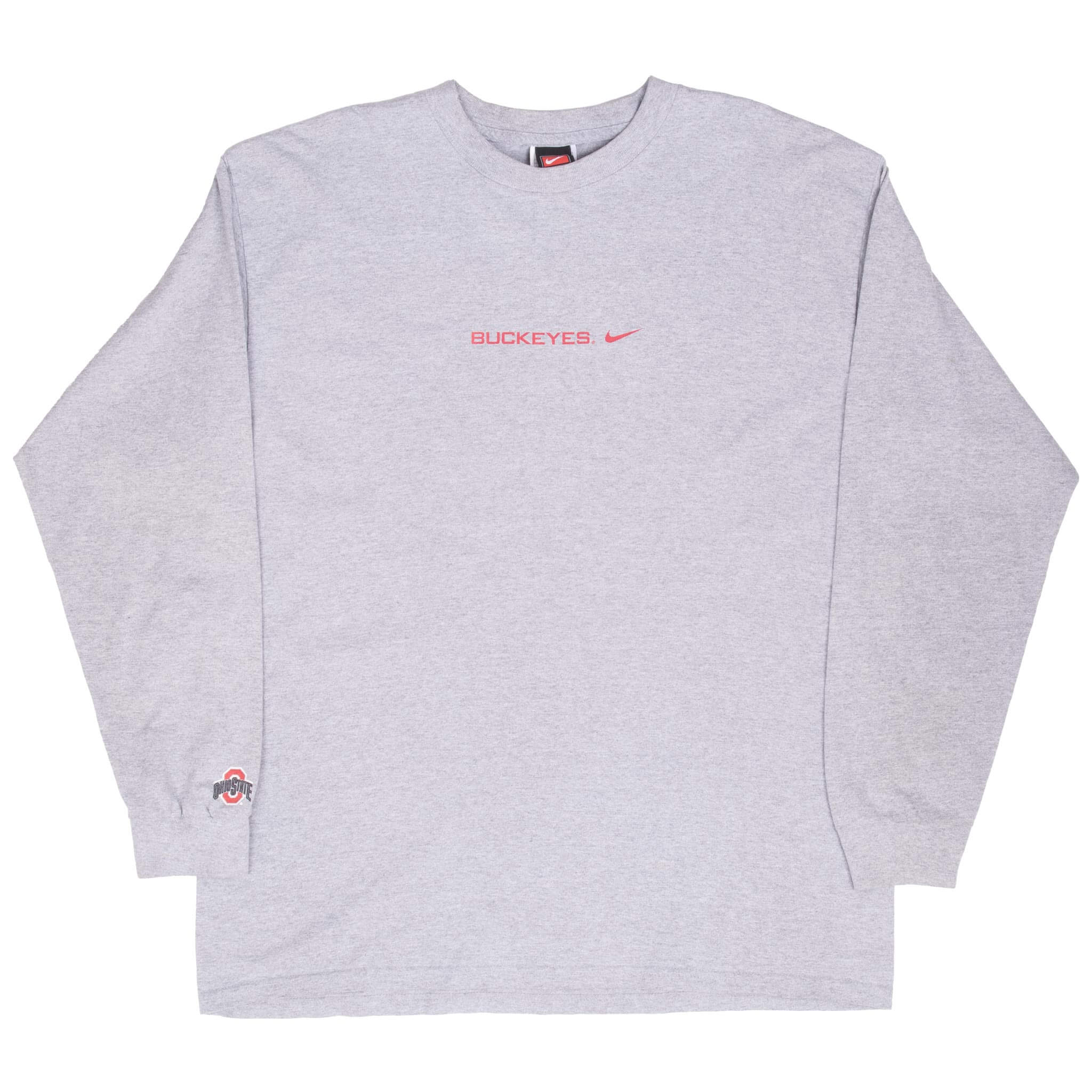 Vintage Nike Ncaa Ohio State Buckeyes Center Swoosh Long Sleeve Tee Shirt 1990S Size Large