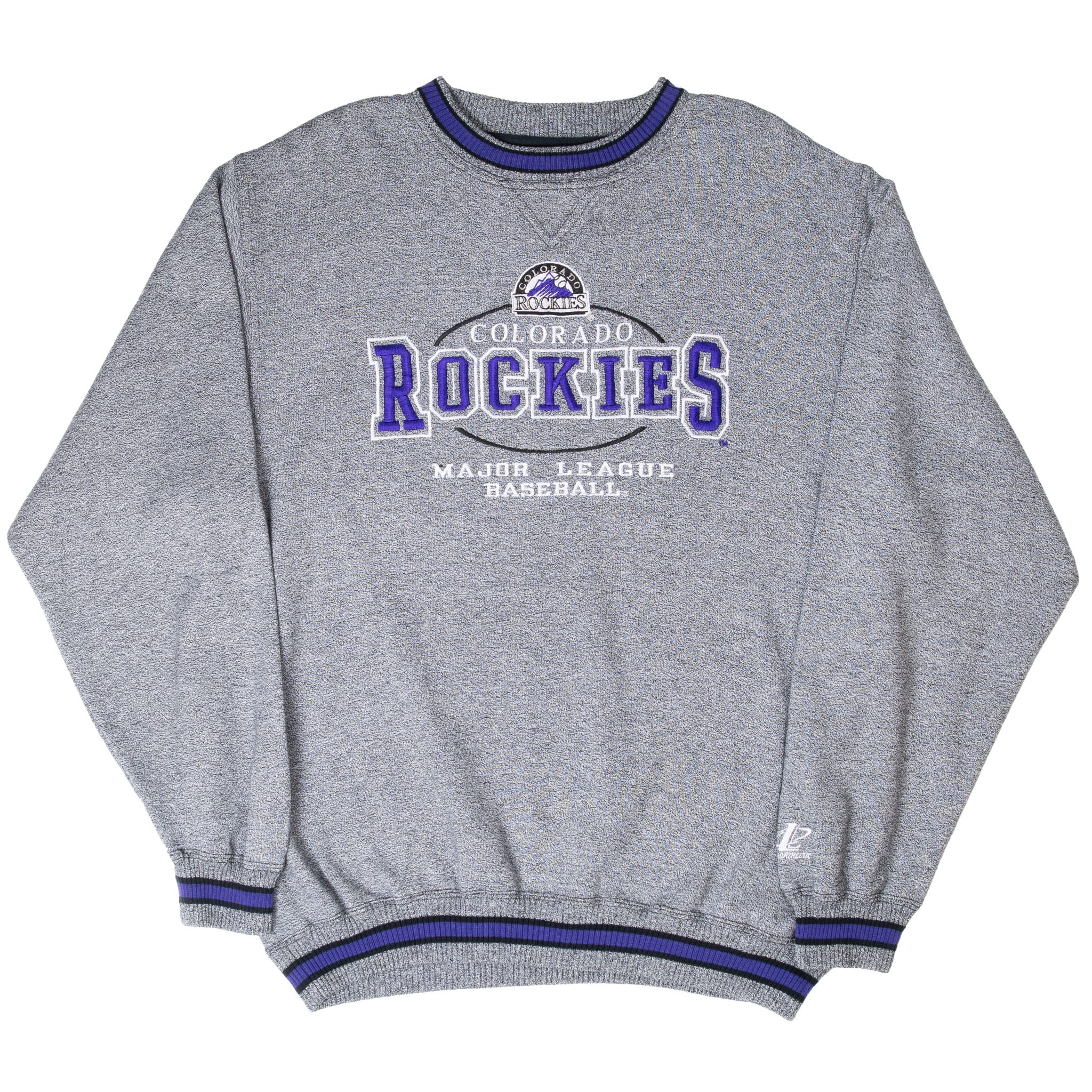 VINTAGE MLB COLORADO ROCKIES EMBROIDERED SWEATSHIRT 1990S SIZE LARGE