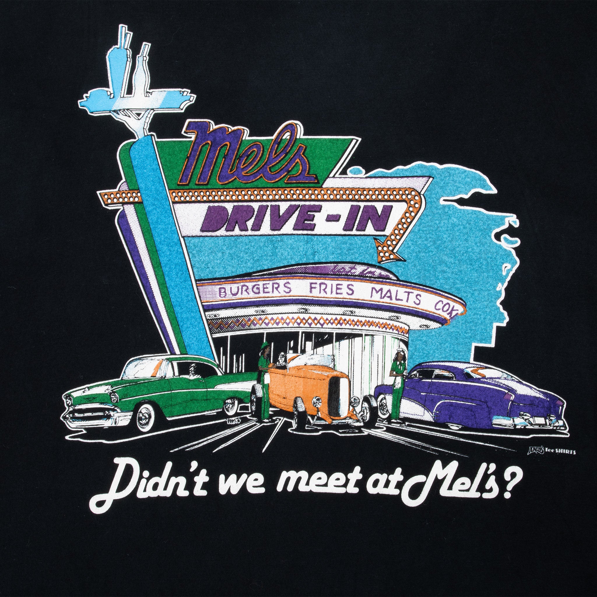 VINTAGE MELS DRIVE IN SAN FRANCISCO 1990S TEE SHIRT LARGE MADE IN USA