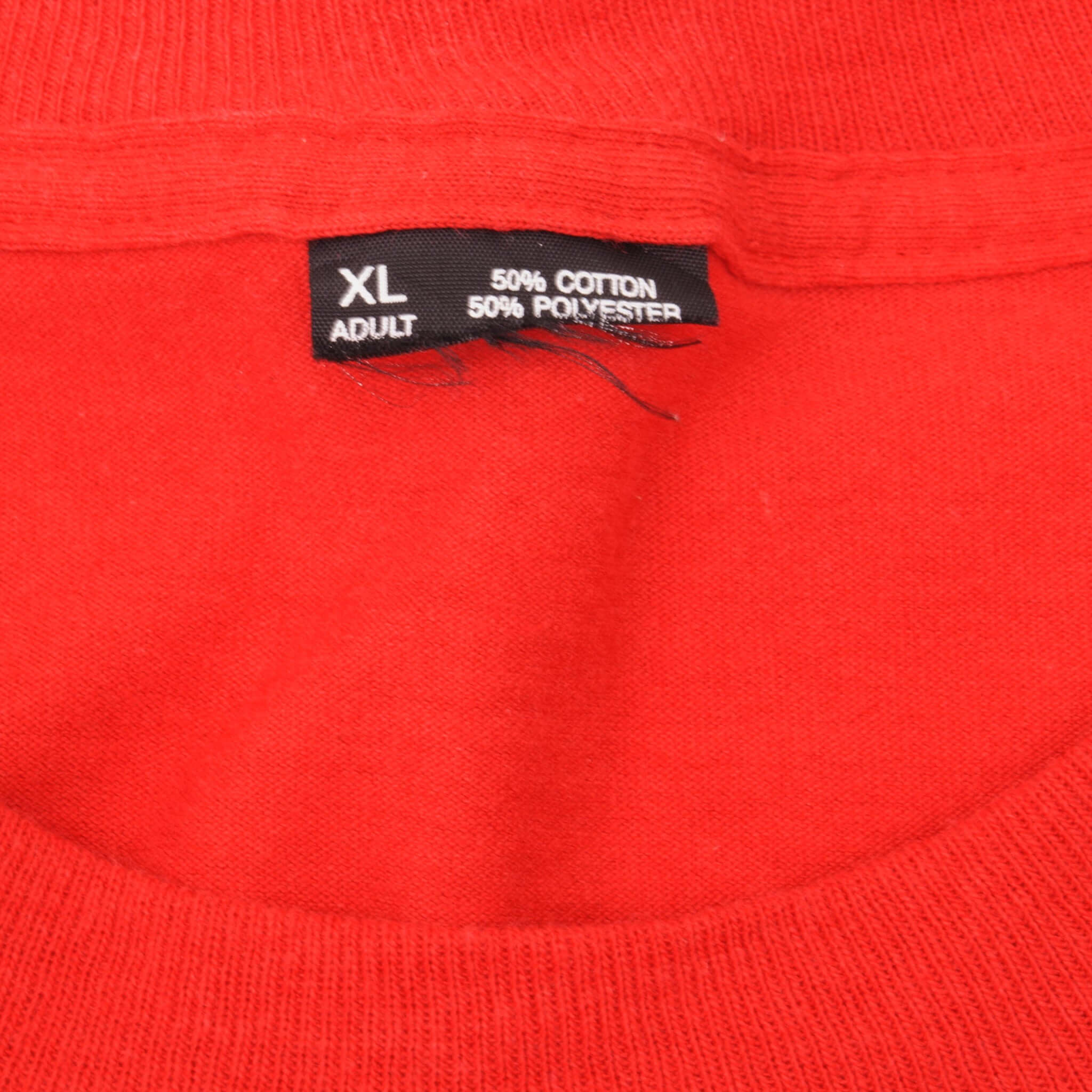 Vintage Red NBA Chicago Bulls 1991 1992 1993 World Champs Tee Shirt Size XL Made In USA With Single Stitch Sleeves