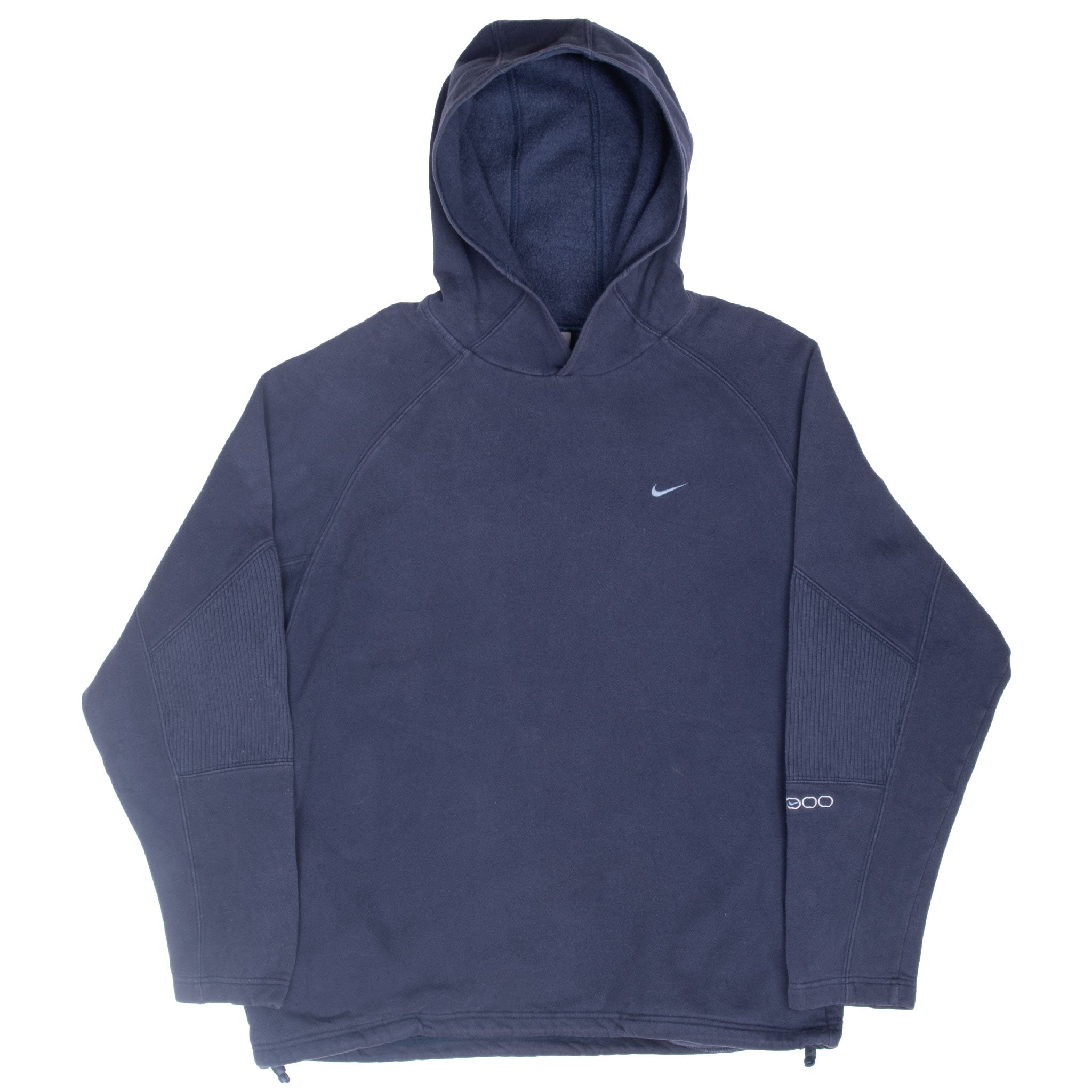 Vintage Nike Swoosh Navy Blue Hoodie Sweatshirt 2000S Size Medium