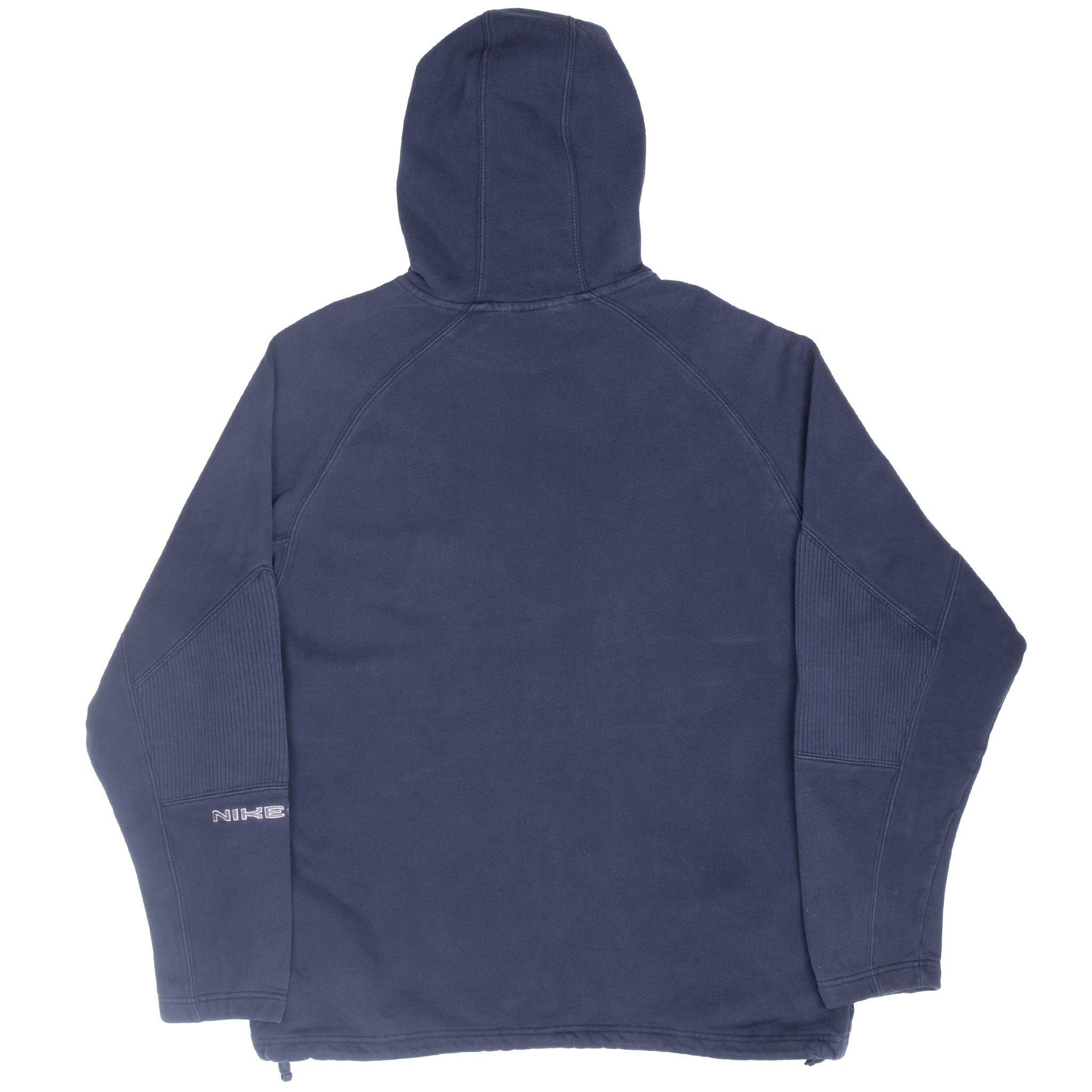 Vintage Nike Swoosh Navy Blue Hoodie Sweatshirt 2000S Size Medium