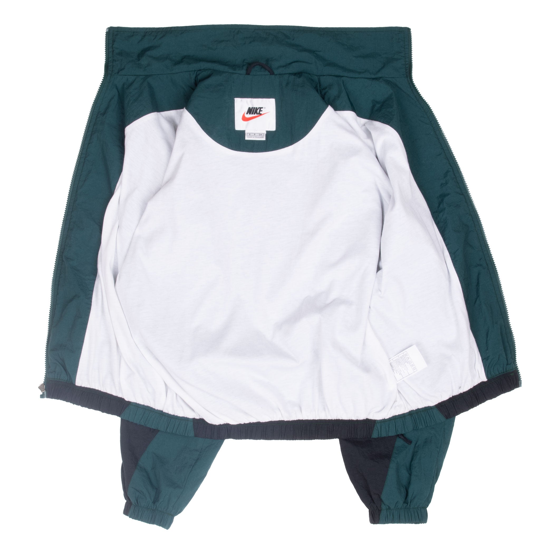 Vintage Nike Black And Green Swoosh Windbreaker Jacket 1990S Size Small