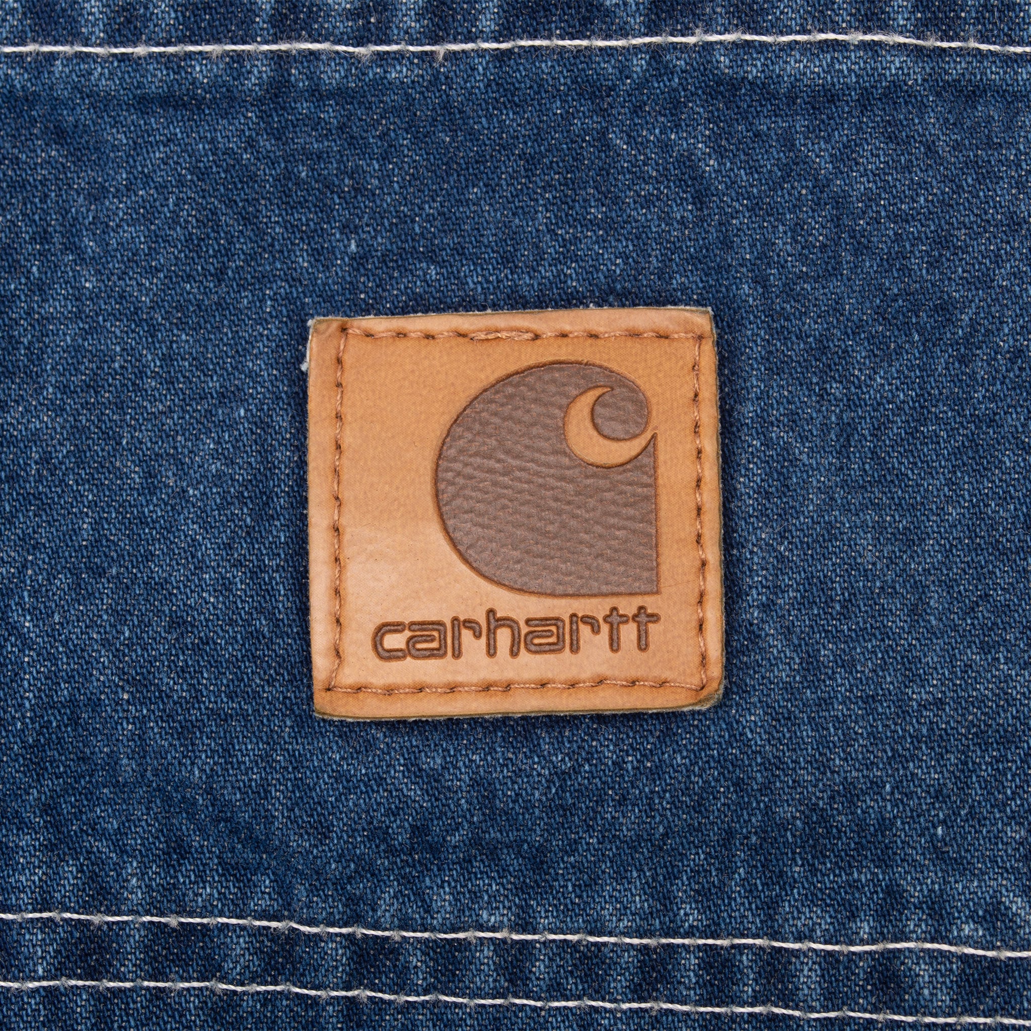 Vintage Carhartt Carpenter Flannel Lined Blue Jeans Pants 2003 Size 36X32 Made In Usa