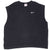 Full front of black Nike sleeveless T-shirt with small white Swoosh on left chest