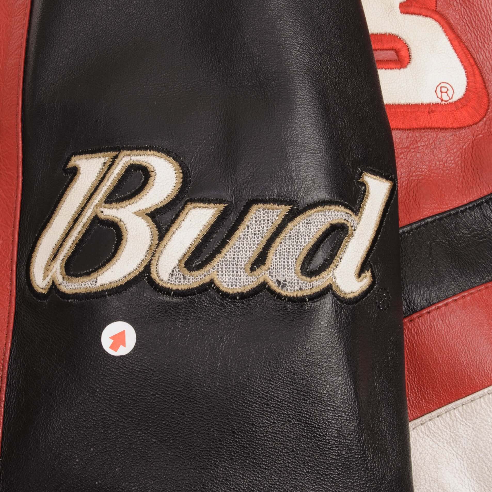 VINTAGE NASCAR DALE EARNHARDT JR BUDWEISER LEATHER JACKET 2000S SIZE XL