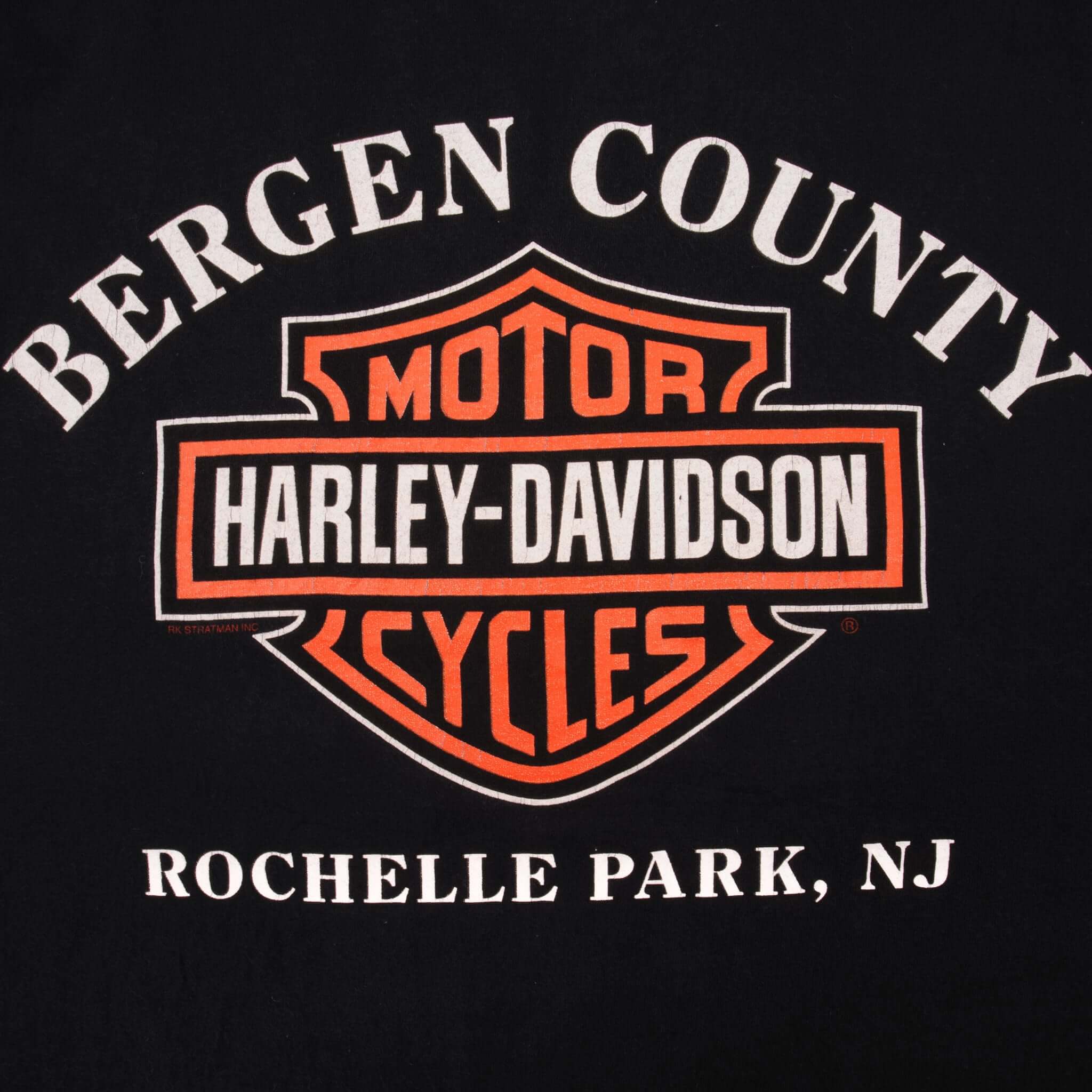Vintage Harley Davidson Bergen County Rochelle Park, NJ Tee Shirt 1995 Size Large Made In USA