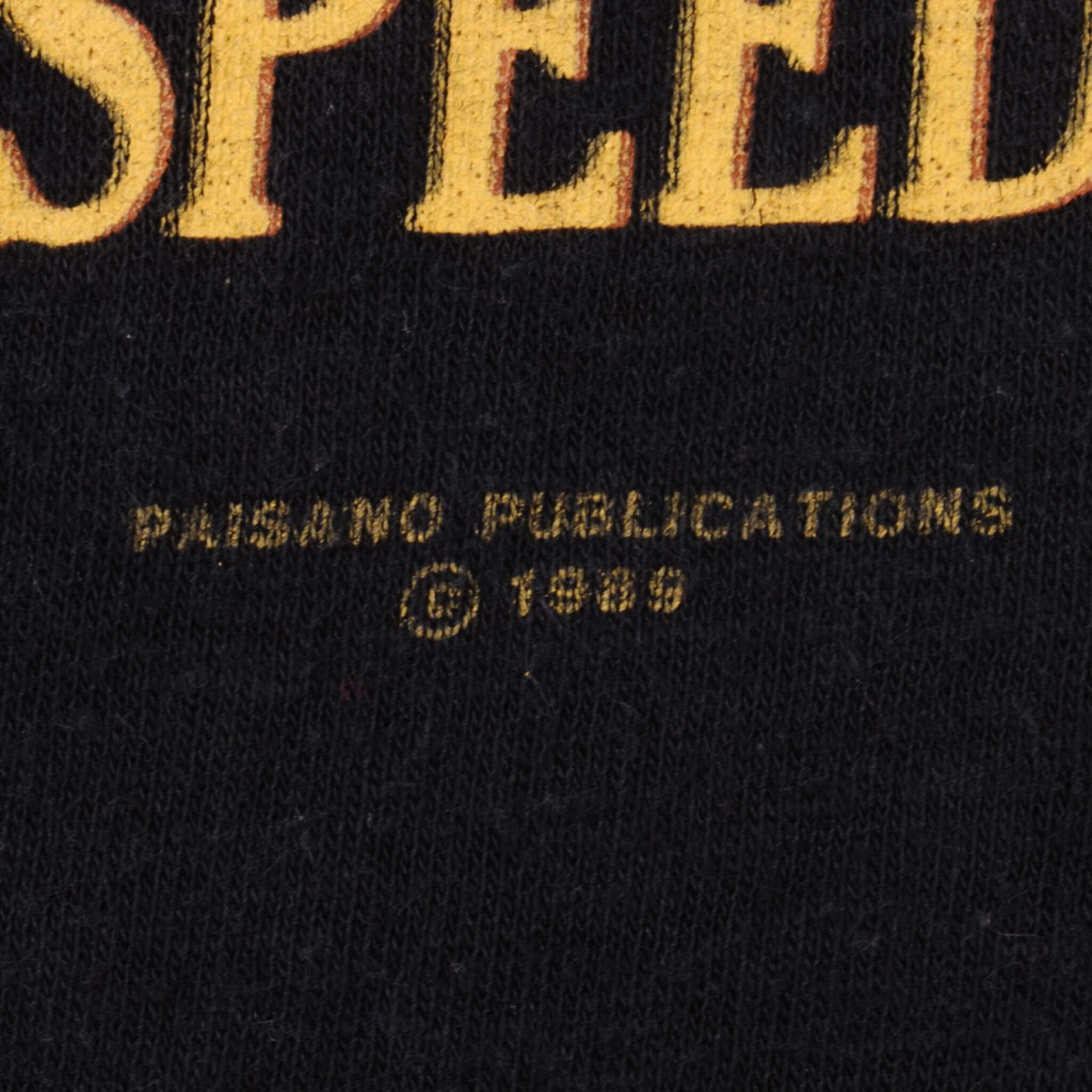 Vintage Easyriders The American Biker Land Speed Record Attempt, We're Gonna Getcha! Tee Shirt 1989 Size XS Made In USA With Single Stitch Sleeves.