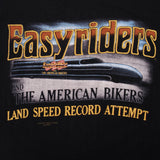 Vintage Easyriders The American Biker Land Speed Record Attempt, We're Gonna Getcha! Tee Shirt 1989 Size XS Made In USA With Single Stitch Sleeves.