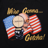 Vintage Easyriders The American Biker Land Speed Record Attempt, We're Gonna Getcha! Tee Shirt 1989 Size XS Made In USA With Single Stitch Sleeves.