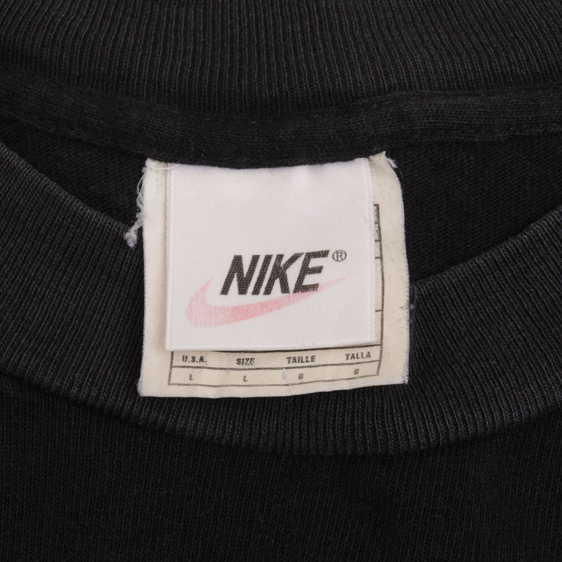 Vintage Nike Big Swoosh Logo Swoosh Nike Tee Shirt 1990s Size Large Made In USA 