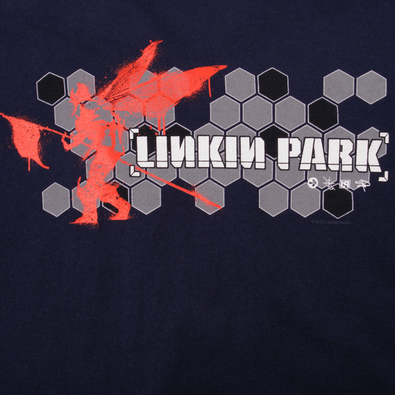 Vintage Linking Park Long Sleeve Tee Shirt 2002 Size Medium