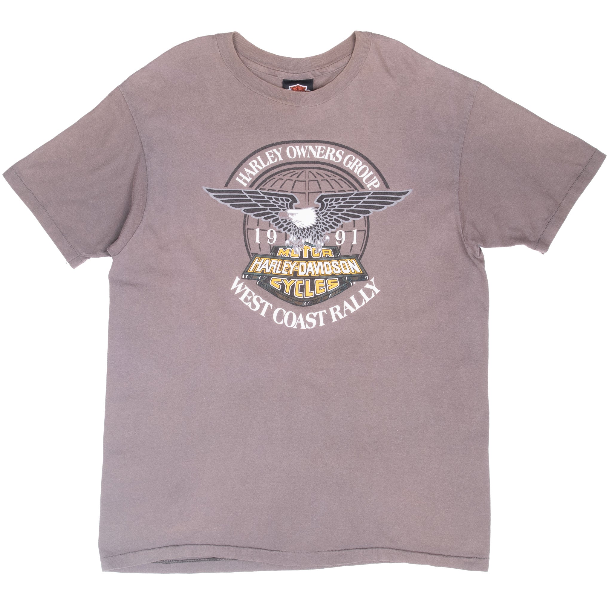 Vintage Harley Davidson West Coast Rally 1991 Tee Shirt Size Large Made In Usa With Single Stitch Sleeves