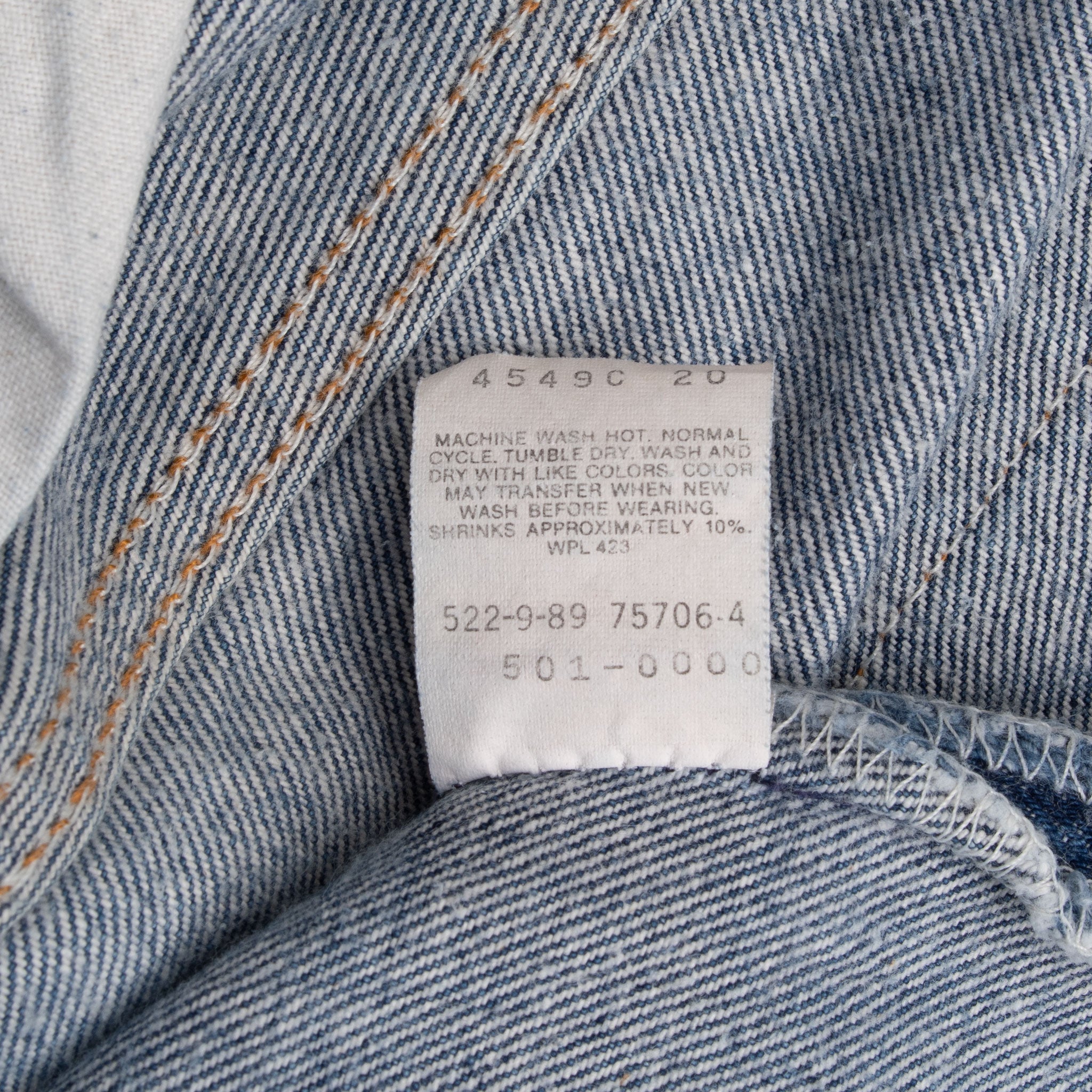 VINTAGE LEVIS 501 INDIGO BLUE JEANS 1980S SIZE 36X33 MADE IN USA