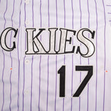 VINTAGE MLB COLORADO ROCKIES TODD HELTON #17 DEADSTOCK MAJESTIC JERSEY SIZE 48