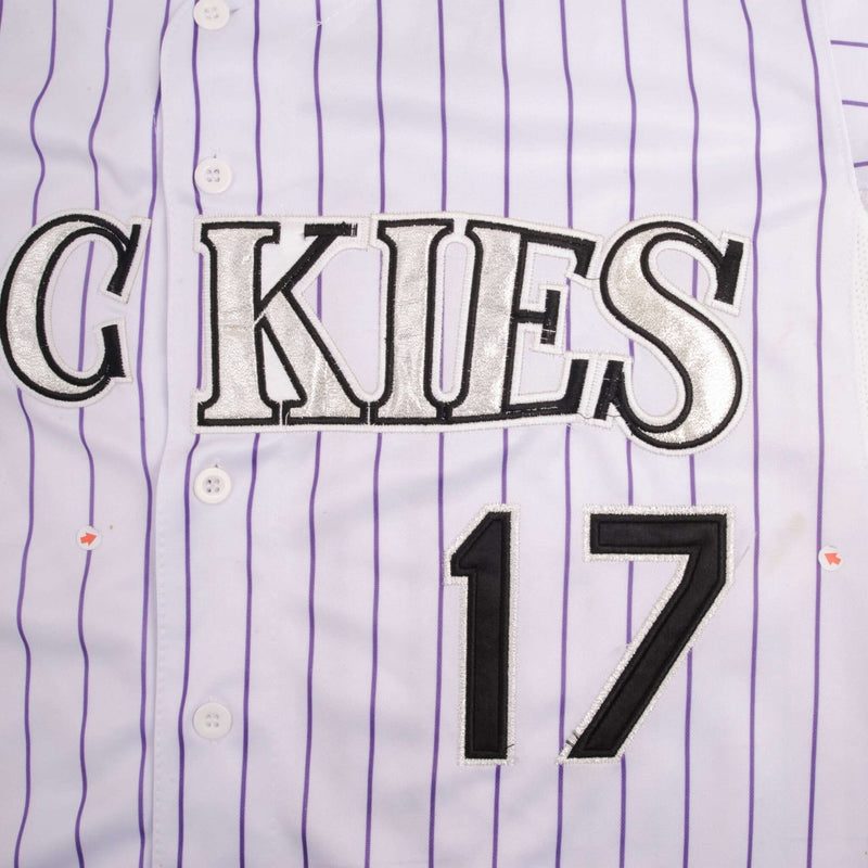VINTAGE MLB COLORADO ROCKIES TODD HELTON #17 DEADSTOCK MAJESTIC JERSEY SIZE 48