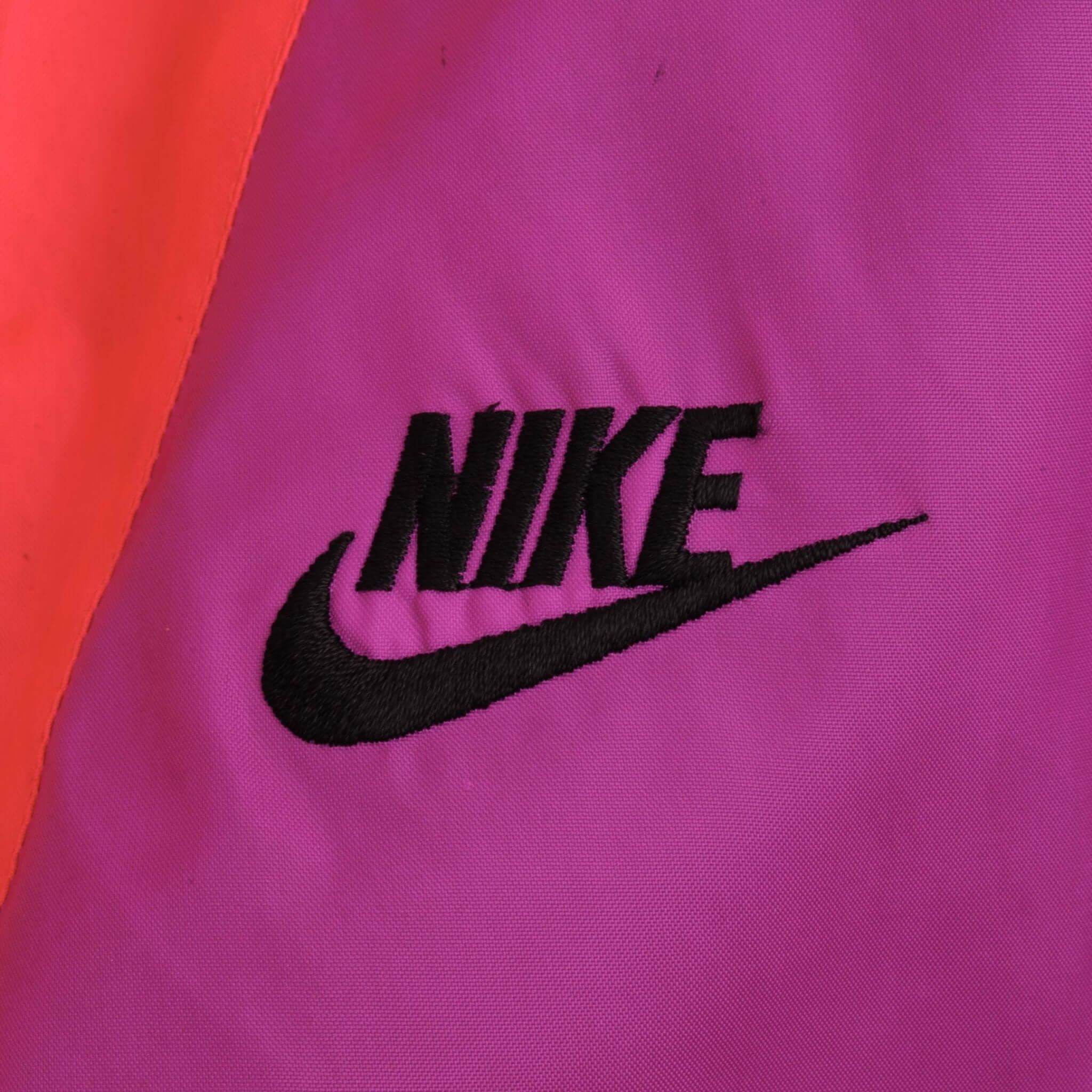Vintage Nike Swoosh Neon Windbreaker Jacket 1980S Size Medium