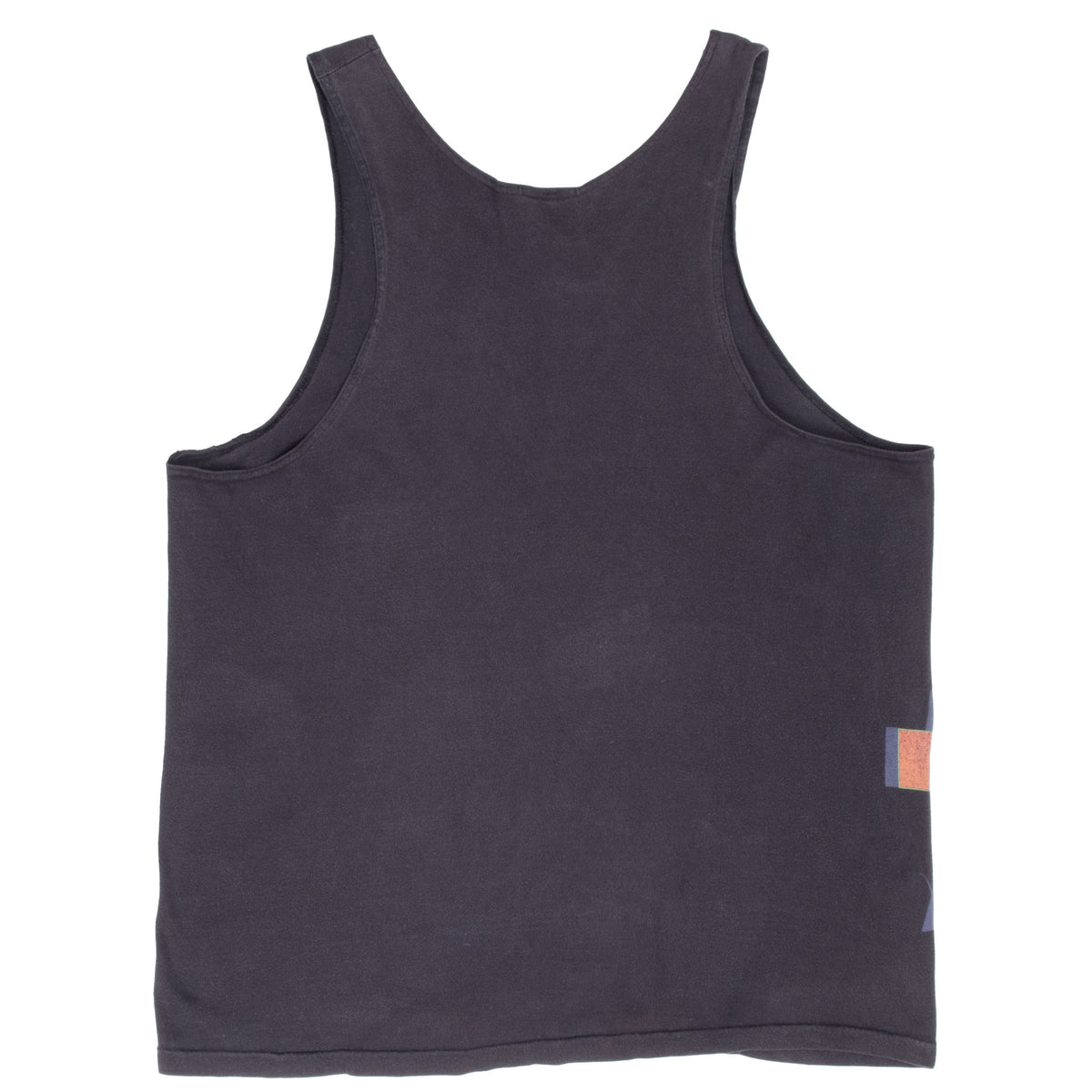 Back of black Nike Air tank top with small portions of the side graphic visible