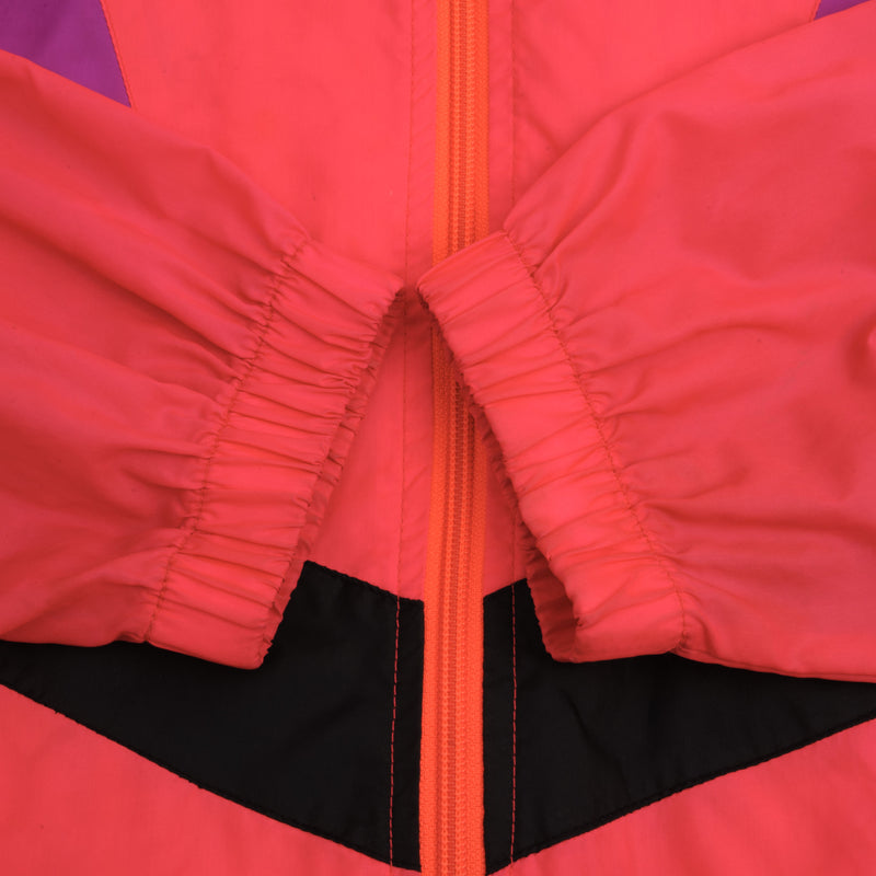 Vintage Nike Swoosh Neon Windbreaker Jacket 1980S Size Medium