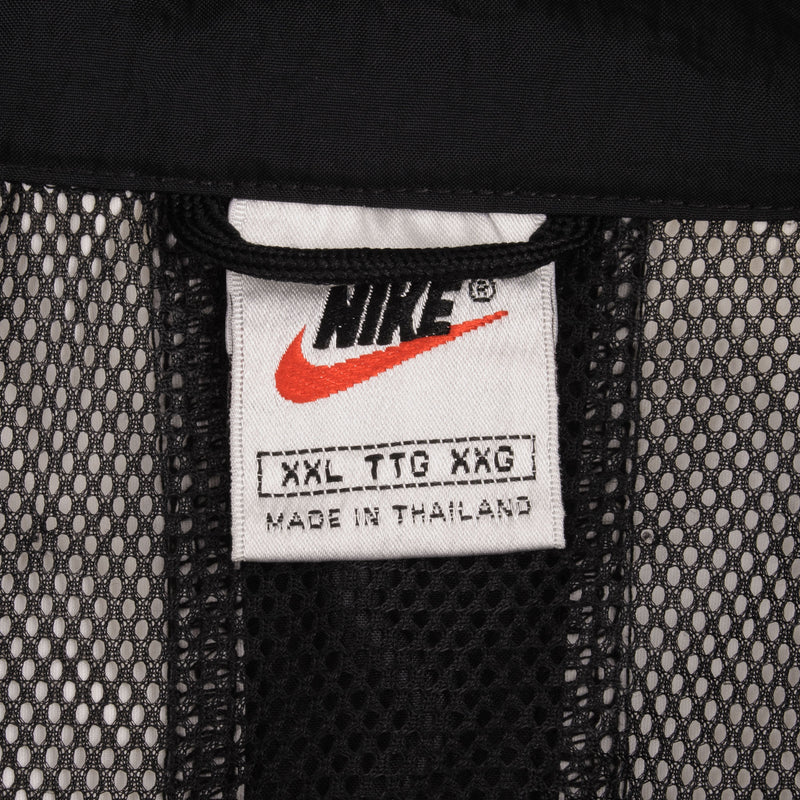 Vintage Nike Center Swoosh Black Pullover Windbreaker Jacket 1990S Size 2XL