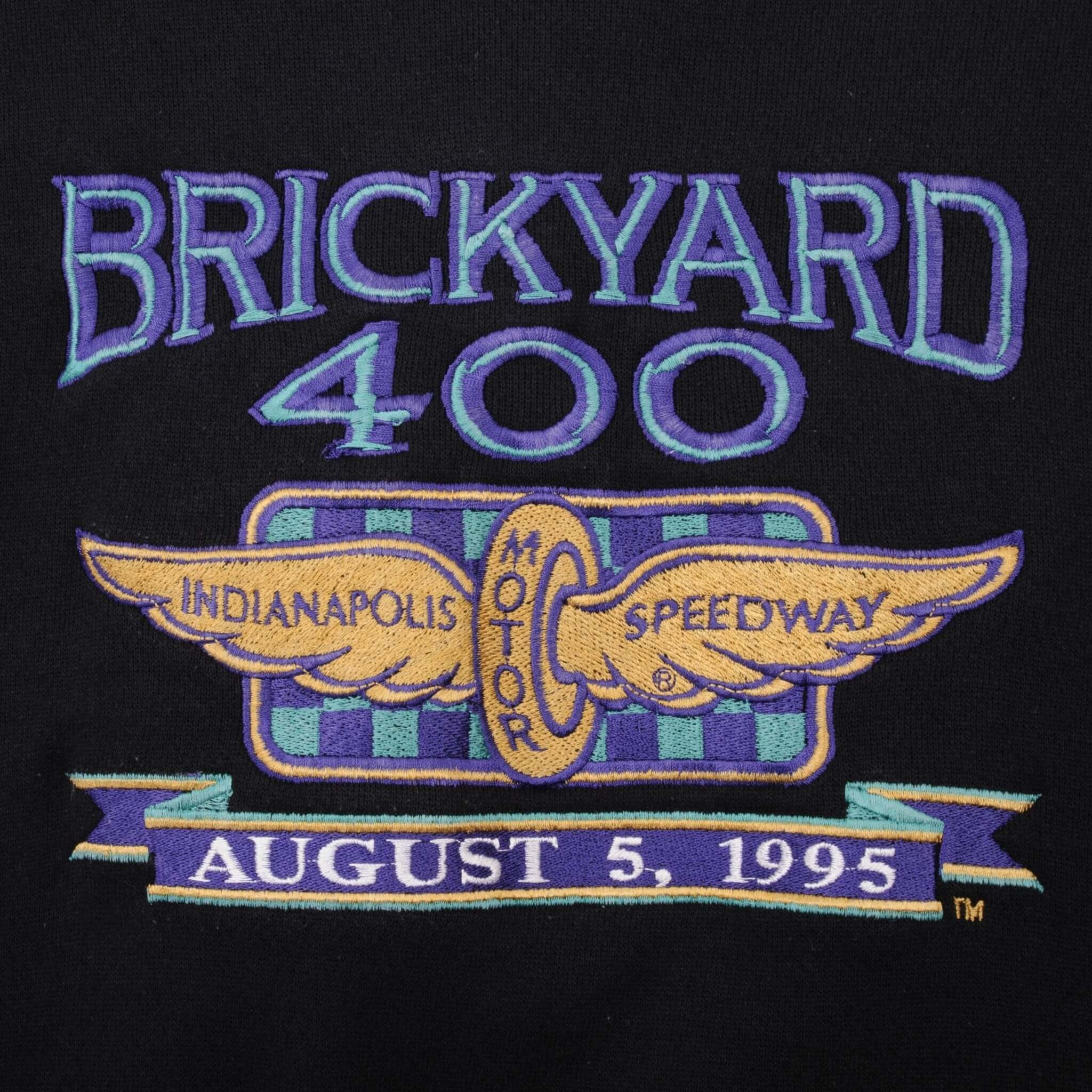 Vintage Nascar Brickyard 400 1995 Logo 7 Sweatshirt Size XL Made In USA