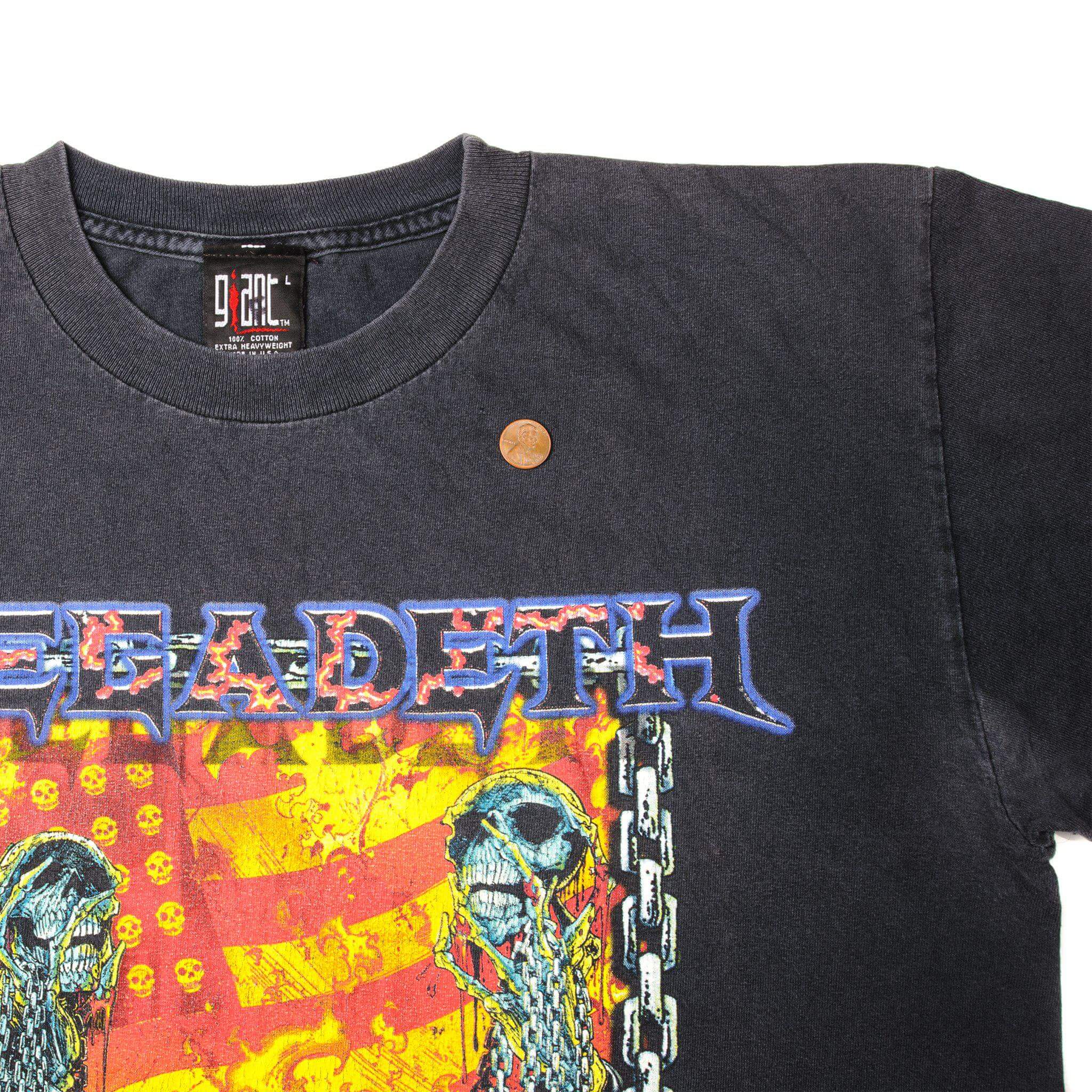 VINTAGE MEGADETH TEE SHIRT 1998 SIZE LARGE MADE IN USA
