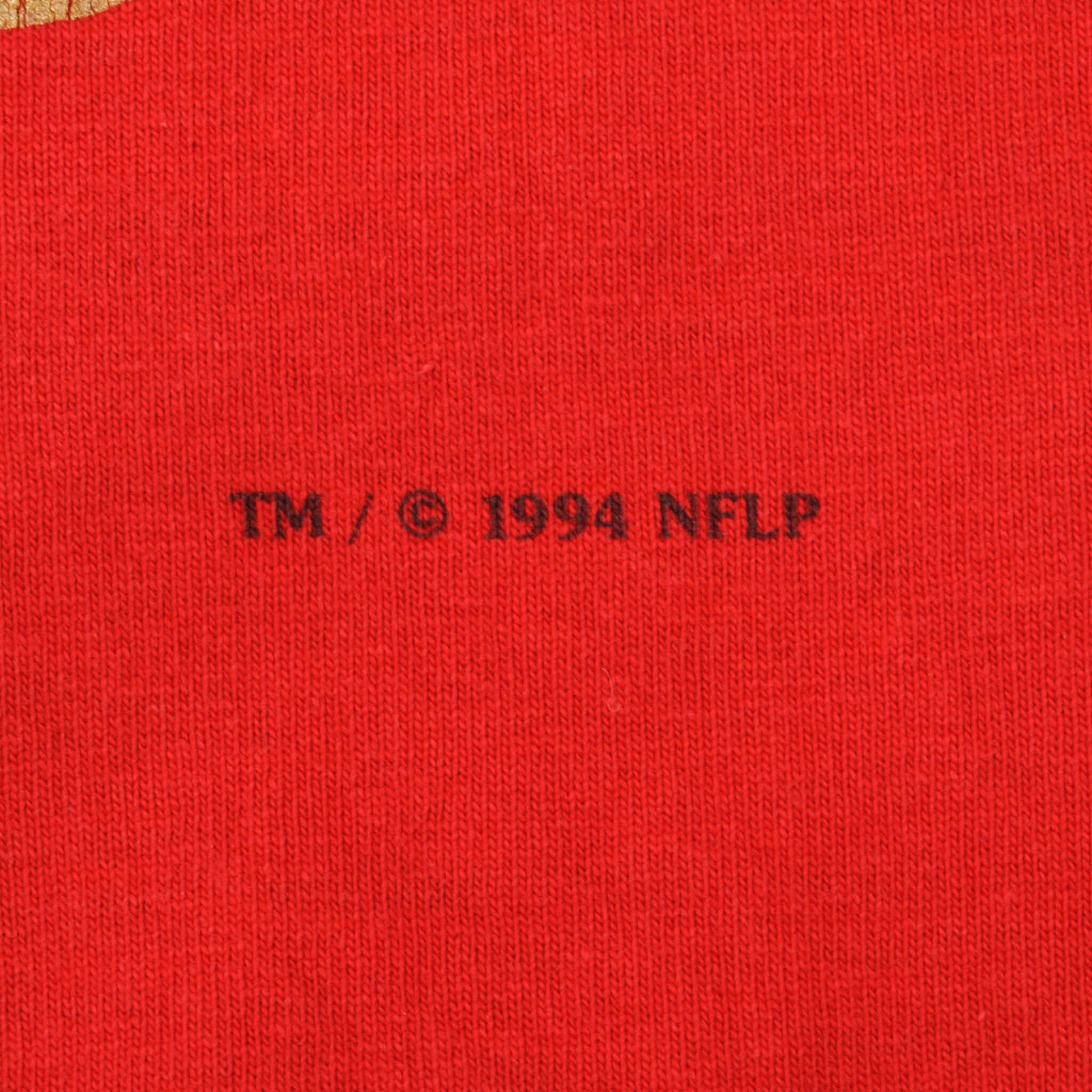 Vintage NFL San Francisco 49Ers Tee Shirt 1994 Size Large Made In USA With Single Stitch