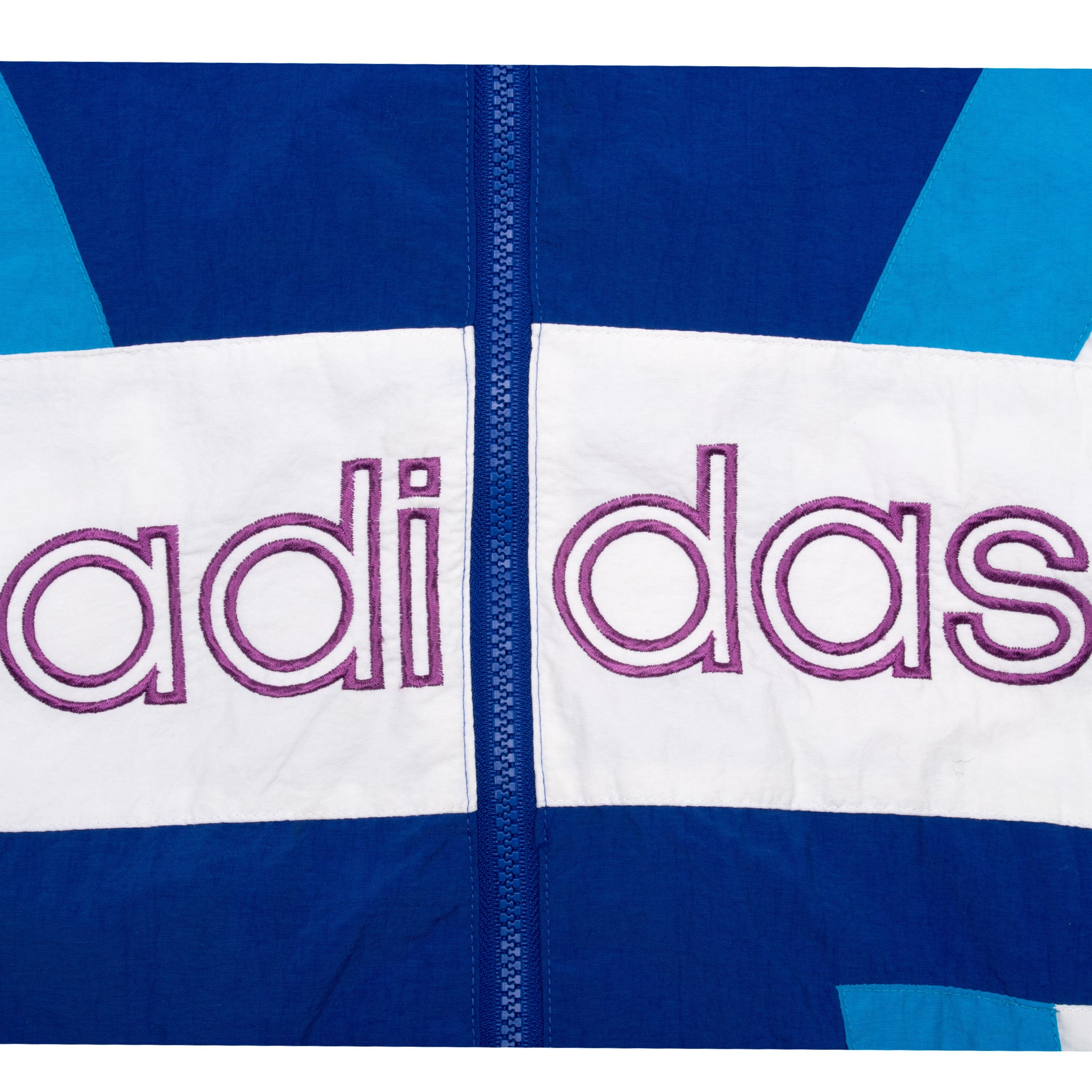 Vintage Adidas Team Purple Blue Windbreaker Jacket 1980S Size Medium