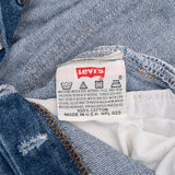 xVintage Preshrunk Levis 501 Indigo Jeans 1990S Size 34X30 Made In Usa With a beatiful Medium Light Wash and some light whiskers&nbsp;

Size on Tag 35X32 Actual size 34X30

Back Button #524