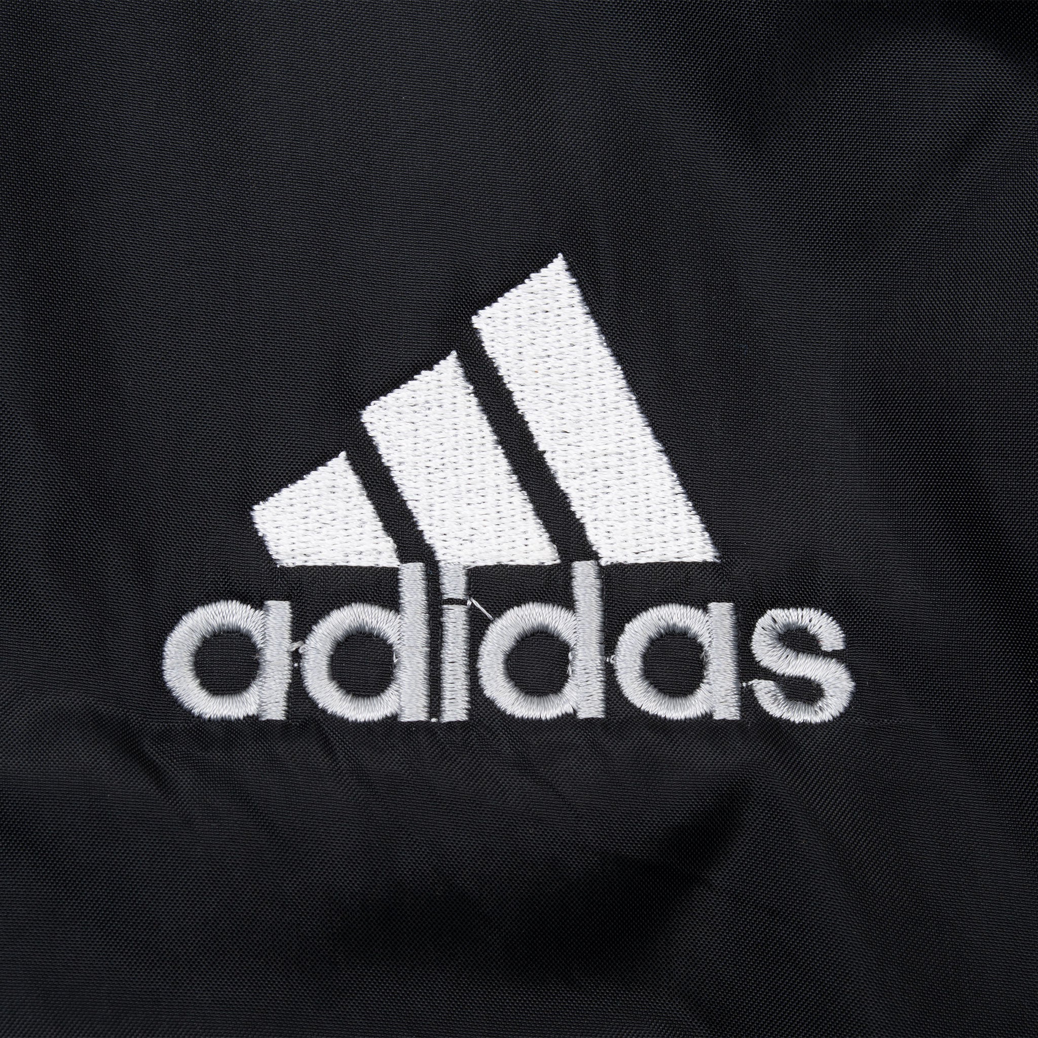 Vintage Adidas 3 Stripes Black Sherpa Lined Windbreaker Jacket 1990S Size XL