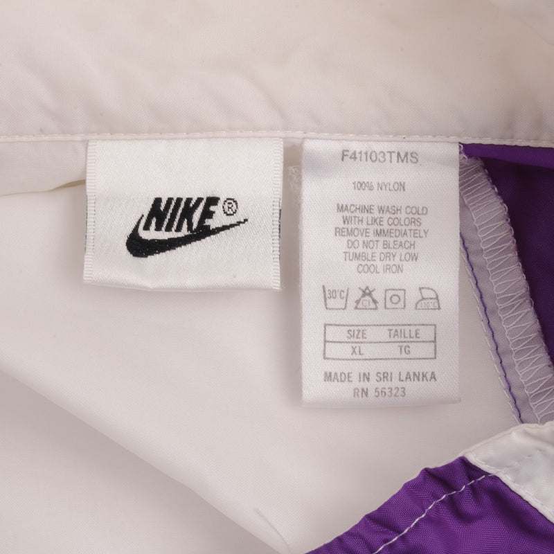 Vintage Nike Swoosh Purple Windbreaker Jacket 1990S Size XL