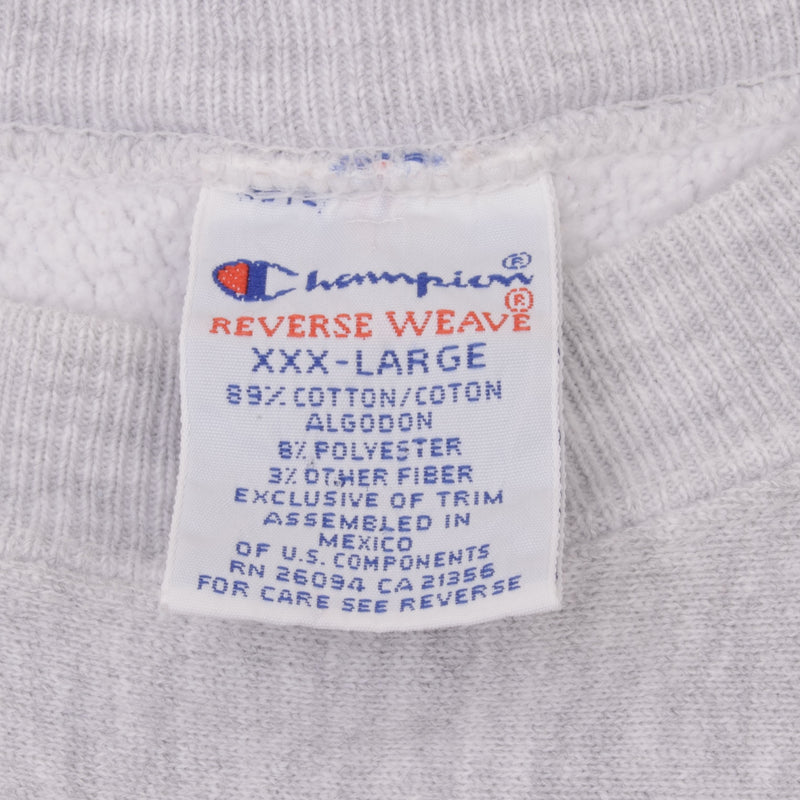 Vintage Grey Champion Reverse Weave Drexel University Sweatshirt 1990S Size XL Made In USA