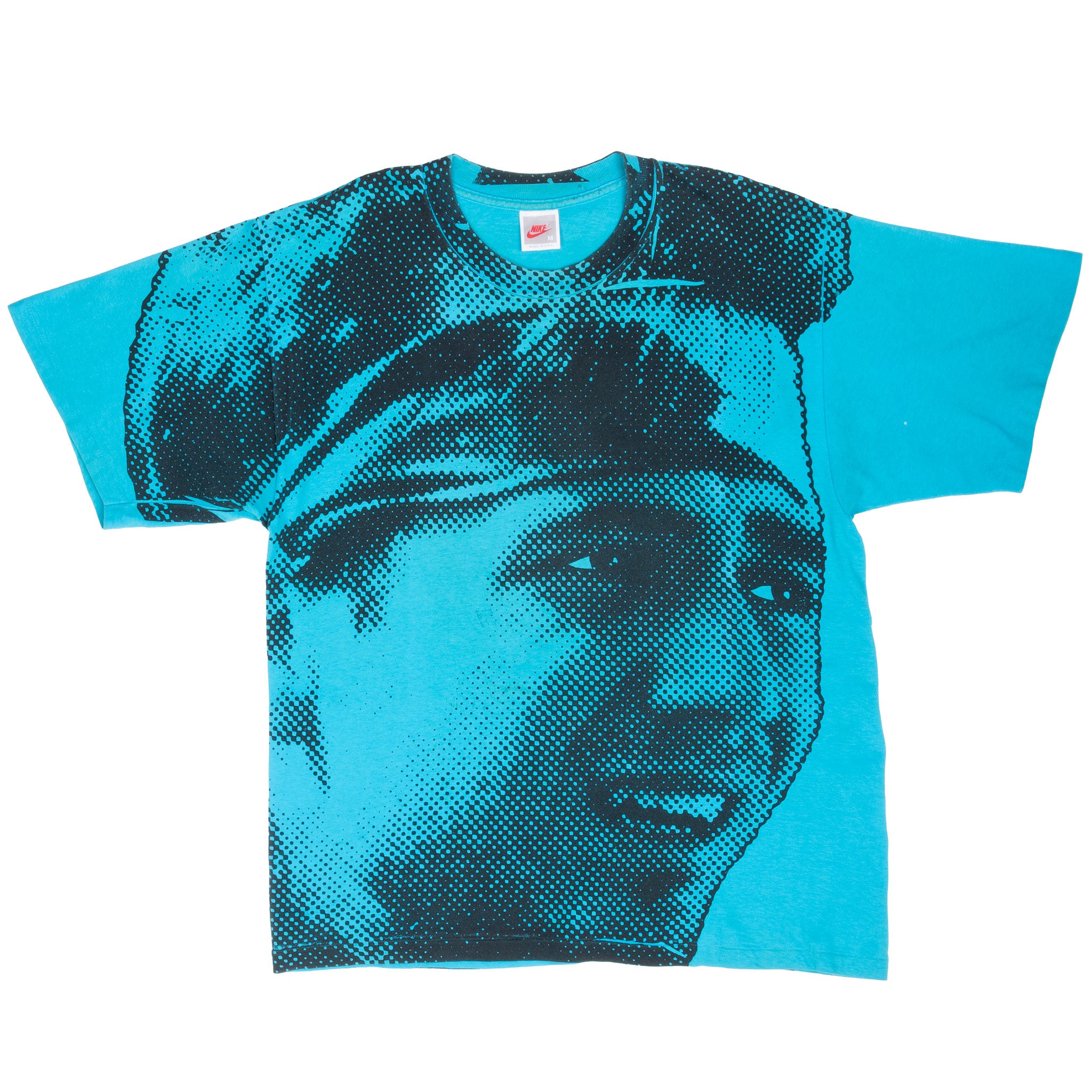 Vintage Nike Andre Agassi All Over Print Tee Shirt Early 1990S Medium Made In Usa With Single Stitch Sleeves