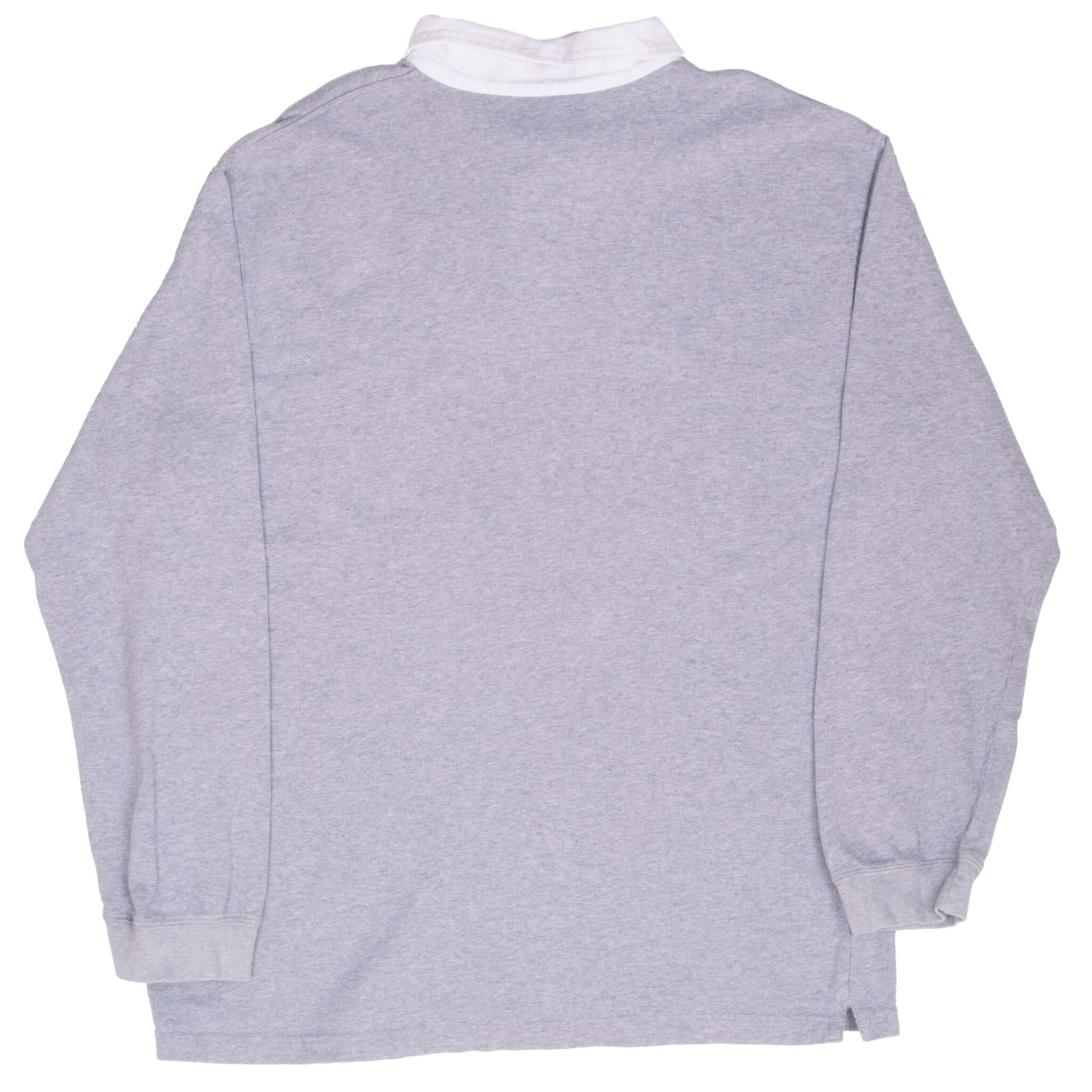 Vintage Chaps Ralph Lauren Grey Rugby Polo Shirt 1990S Size Large