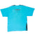 Back of turquoise Nike Andre Agassi T-shirt with small upper-back graphic and side print