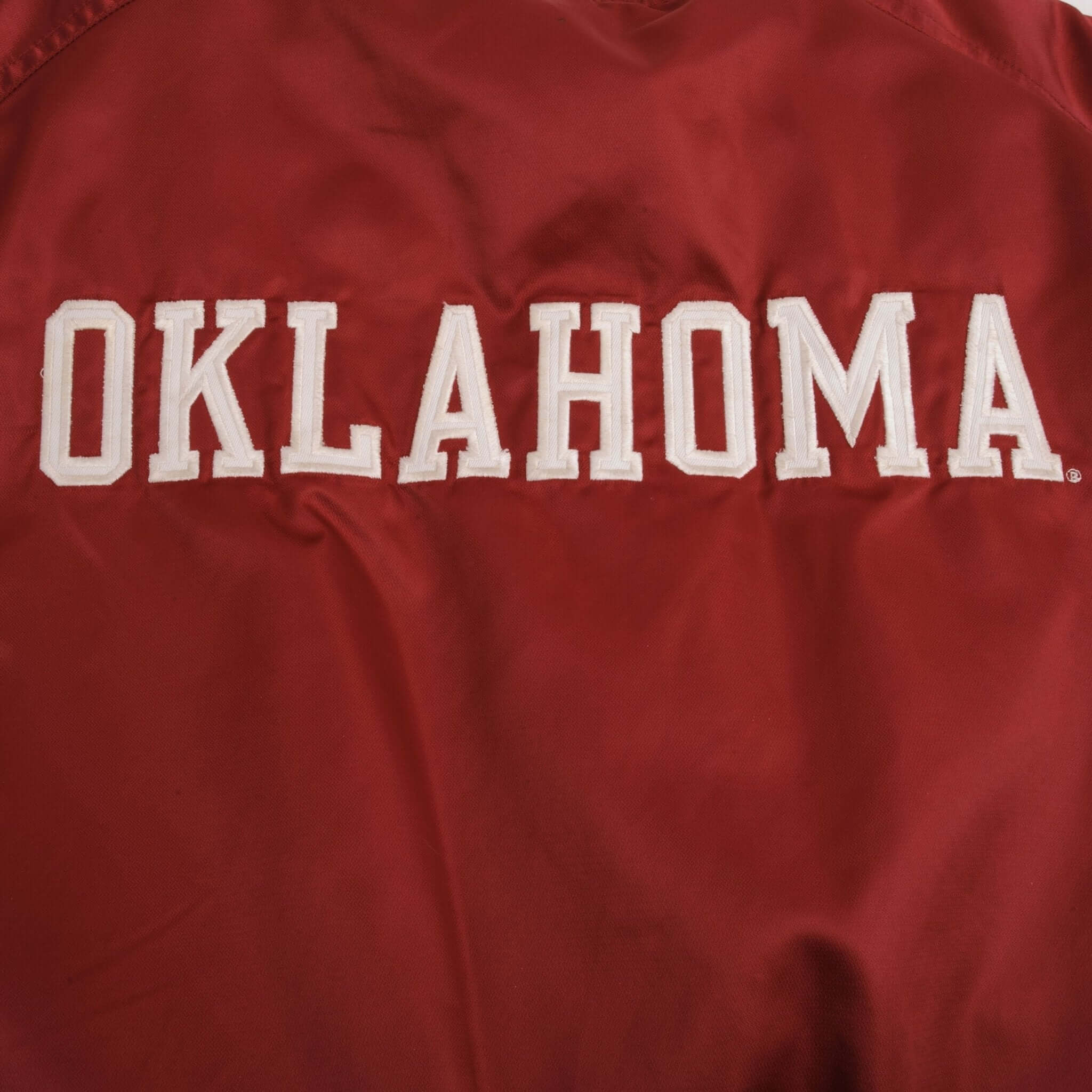 Vintage Nike Ncaa Oklahoma University Sateen Varsity Jacket 2000S Size XL