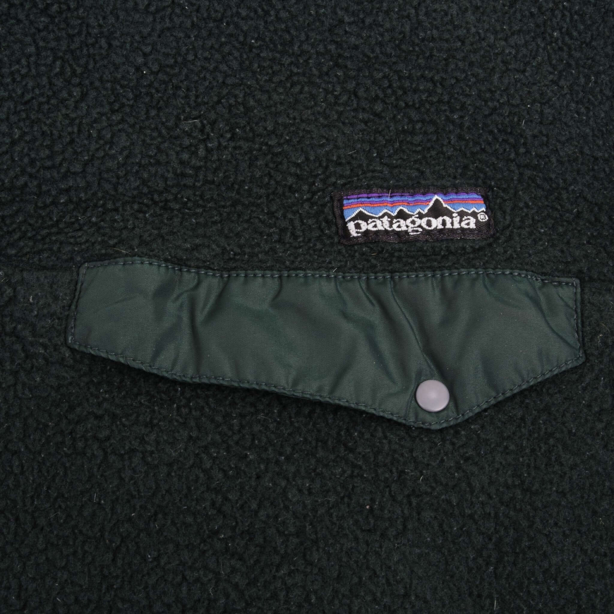 Vintage Patagonia 1990S Snap T Pine Green Fleece Pullover Size Large Made In Usa