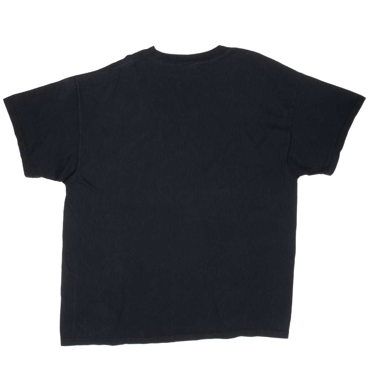 Back of plain black Nike short-sleeve T-shirt