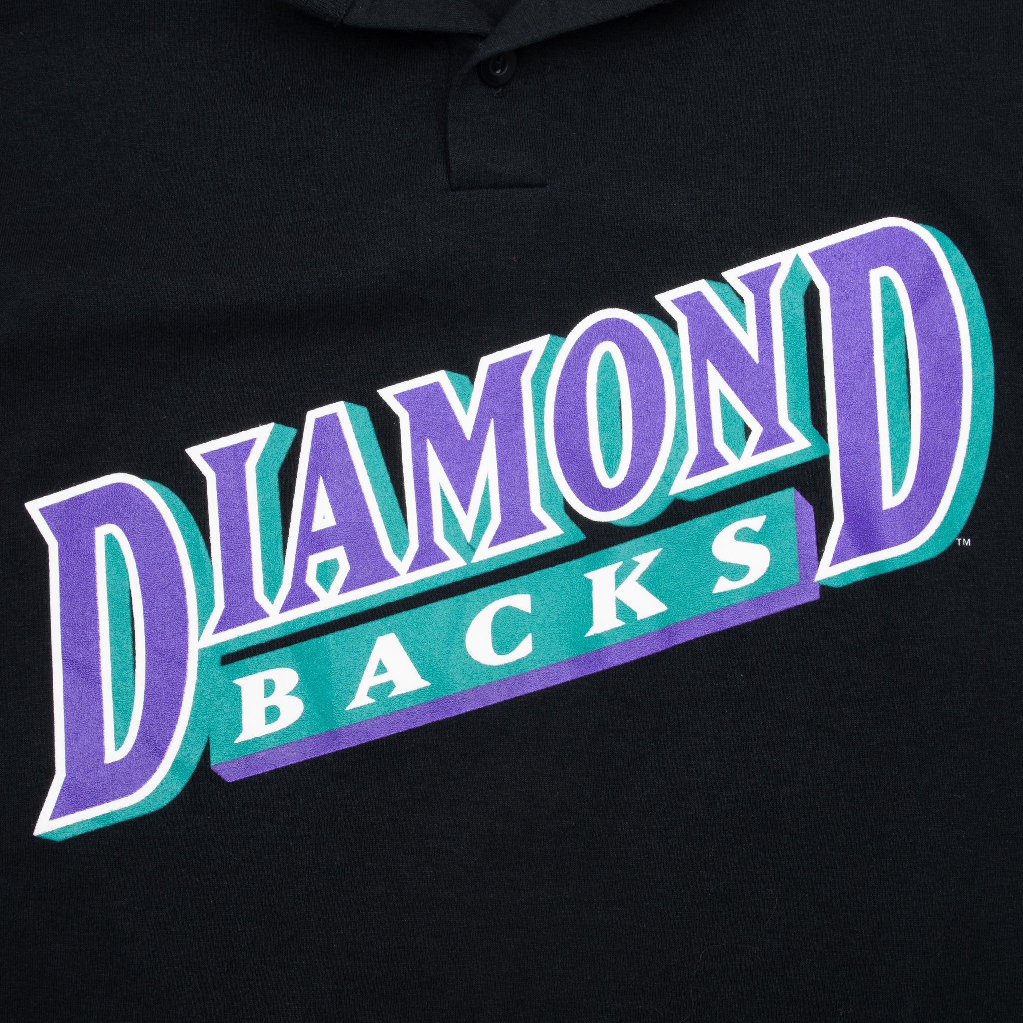 Vintage Mlb Arizona Diamondback Black Henley Tee Shirt 2000S Size XL