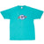 Vintage Guess Embroidered Teal Tee Shirt 1990S Size Large Made In Usa