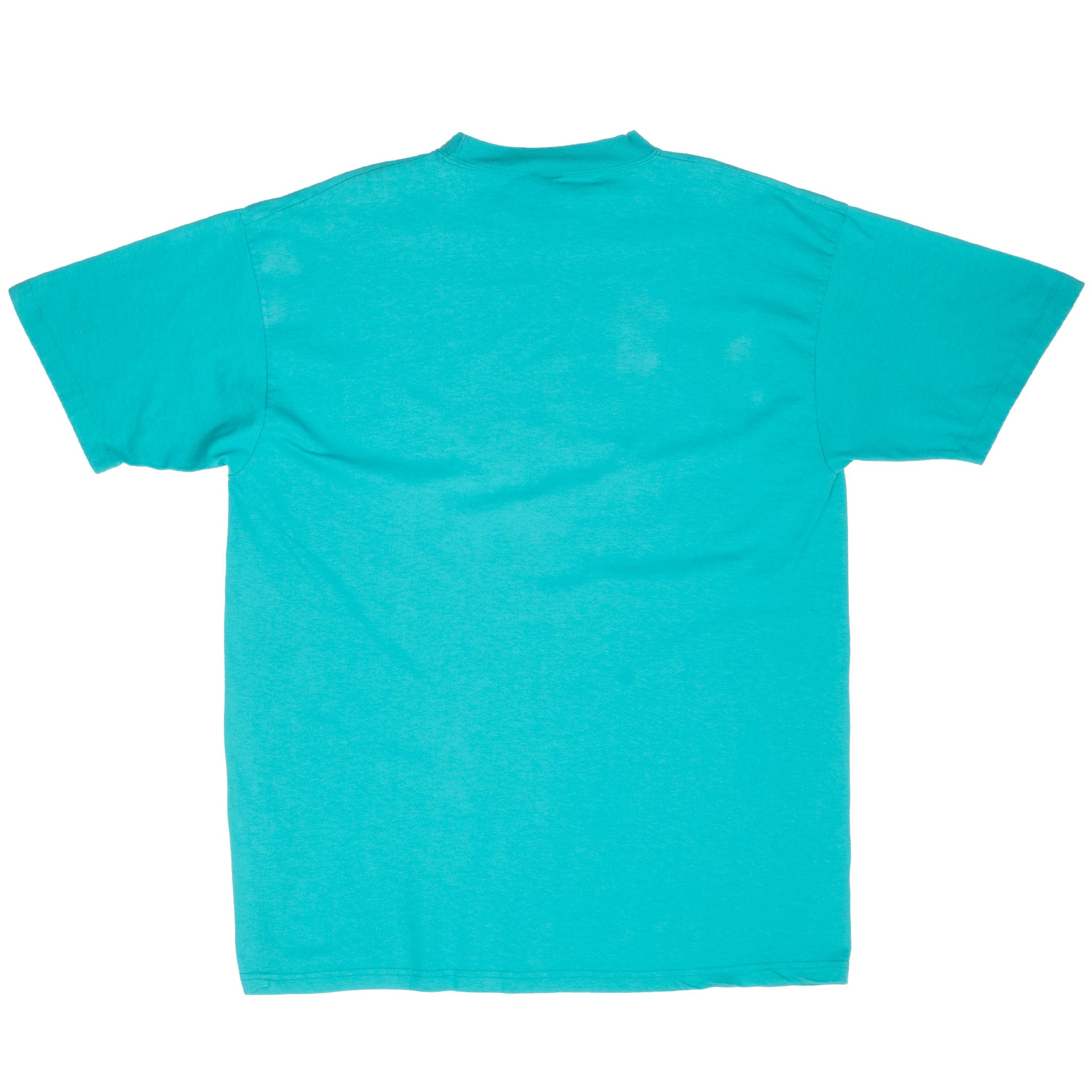 Vintage Guess Embroidered Teal Tee Shirt 1990S Size Large Made In Usa