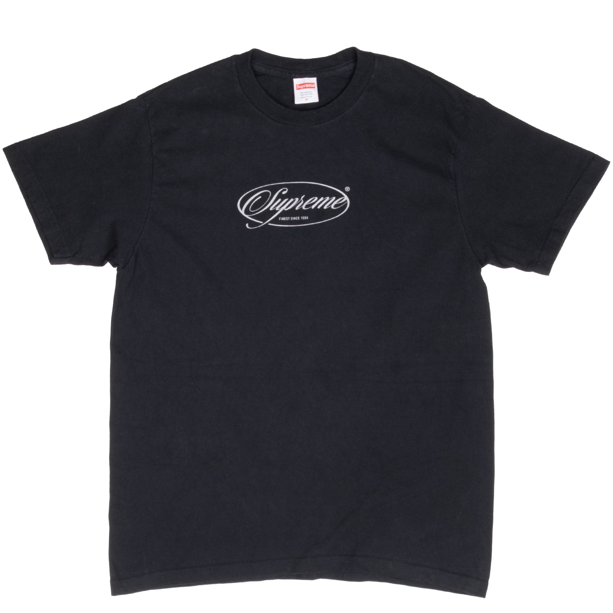 Supreme Finest Since 1994 Black Tee Shirt Size Medium Made In Usa