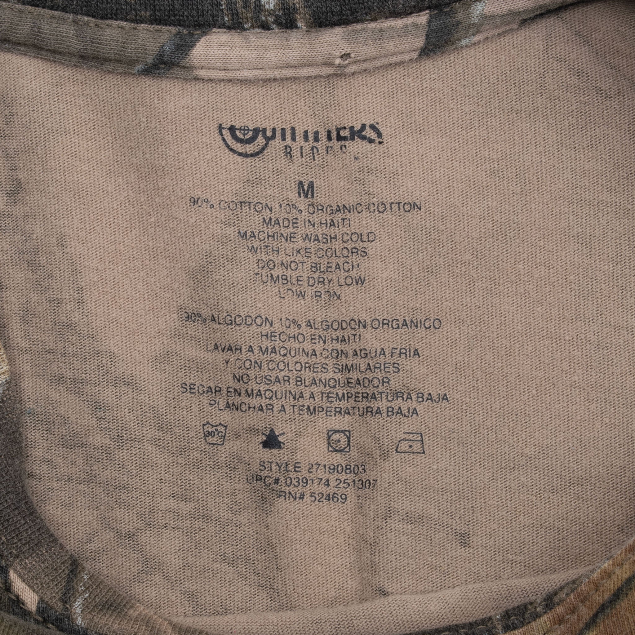 Vintage Hunting Realtree Hardwoods Camo Long Sleeve Pocket Tee Shirt Size Medium