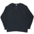Full front view of black Nike long-sleeve T-shirt with ribbed cuffs and center Swoosh
