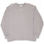 Full front view of grey Nike long-sleeve T-shirt with ribbed cuffs and white center Swoosh