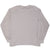 Back of grey Nike long-sleeve T-shirt with ribbed cuffs and plain design